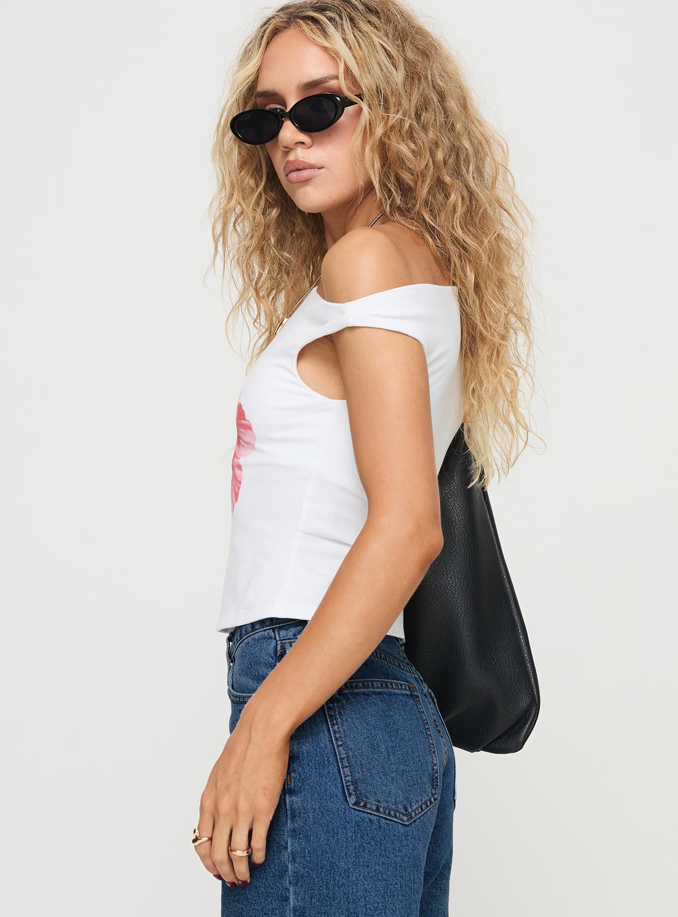 Edwardi Hibiscus Top White - women's top by Ellevoria - view 4