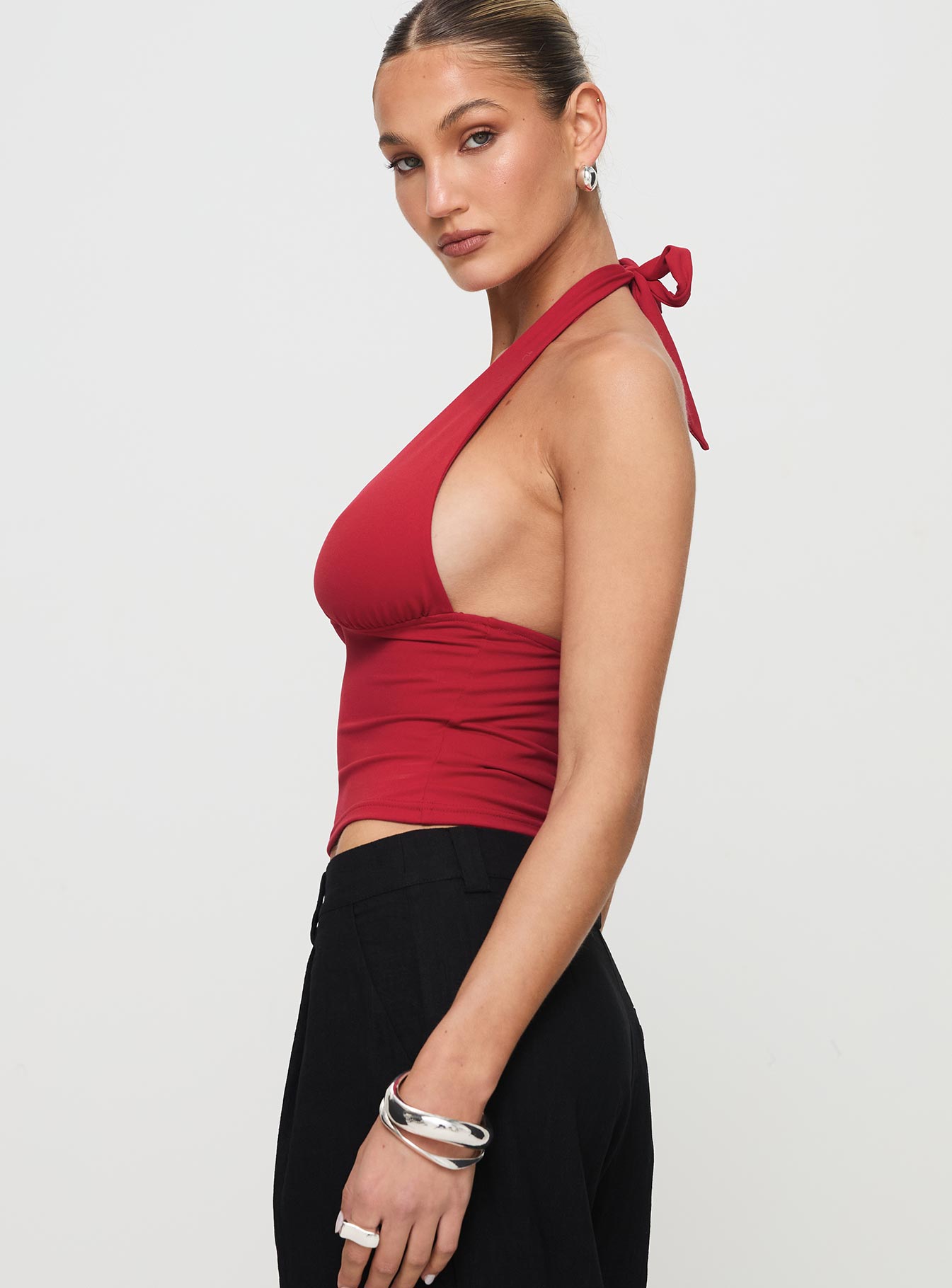 Whimsy Halter Top Red - women's top by Ellevoria - view 4
