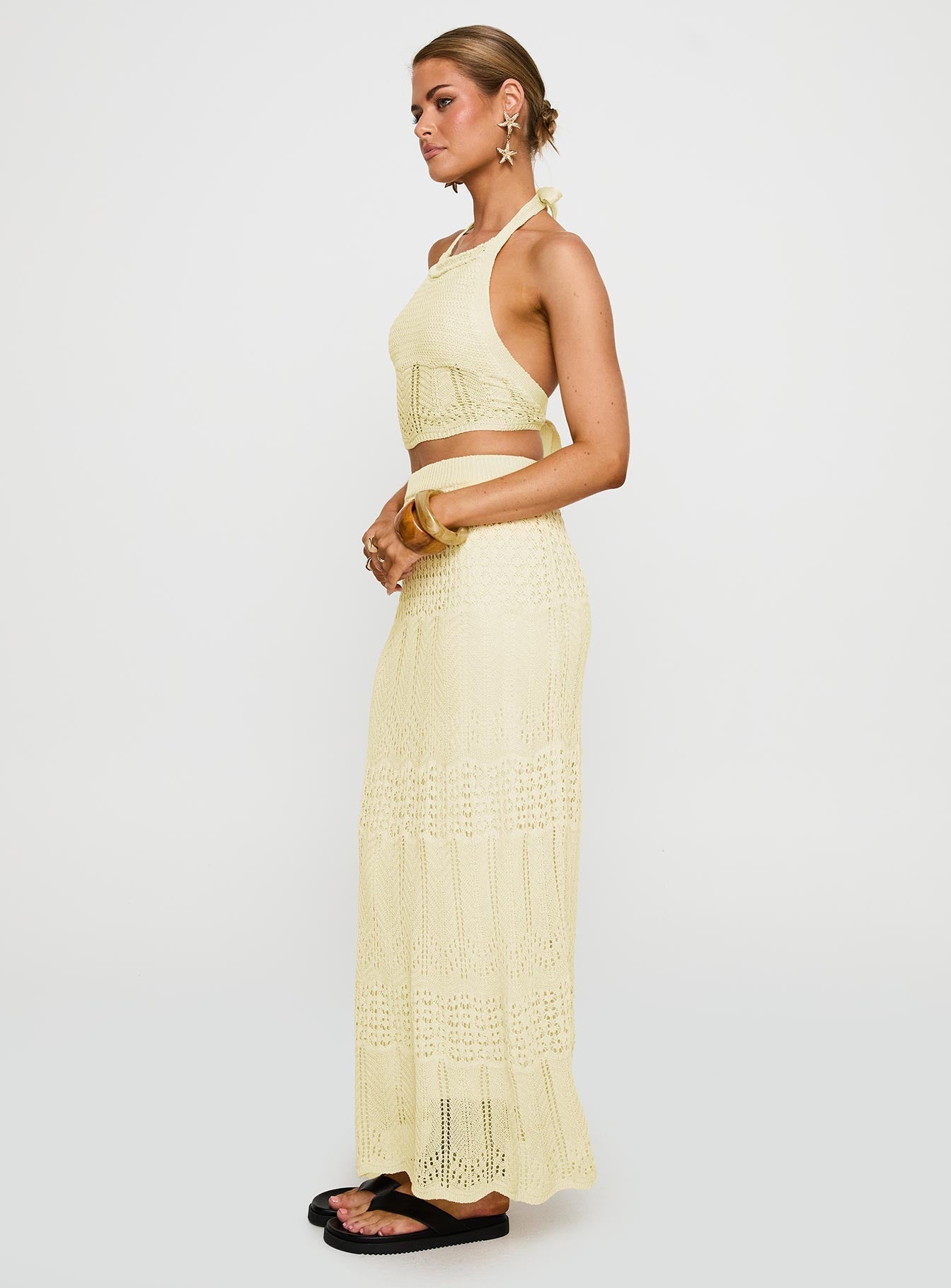 Xander Set Yellow women's skirt set by Ellevoria