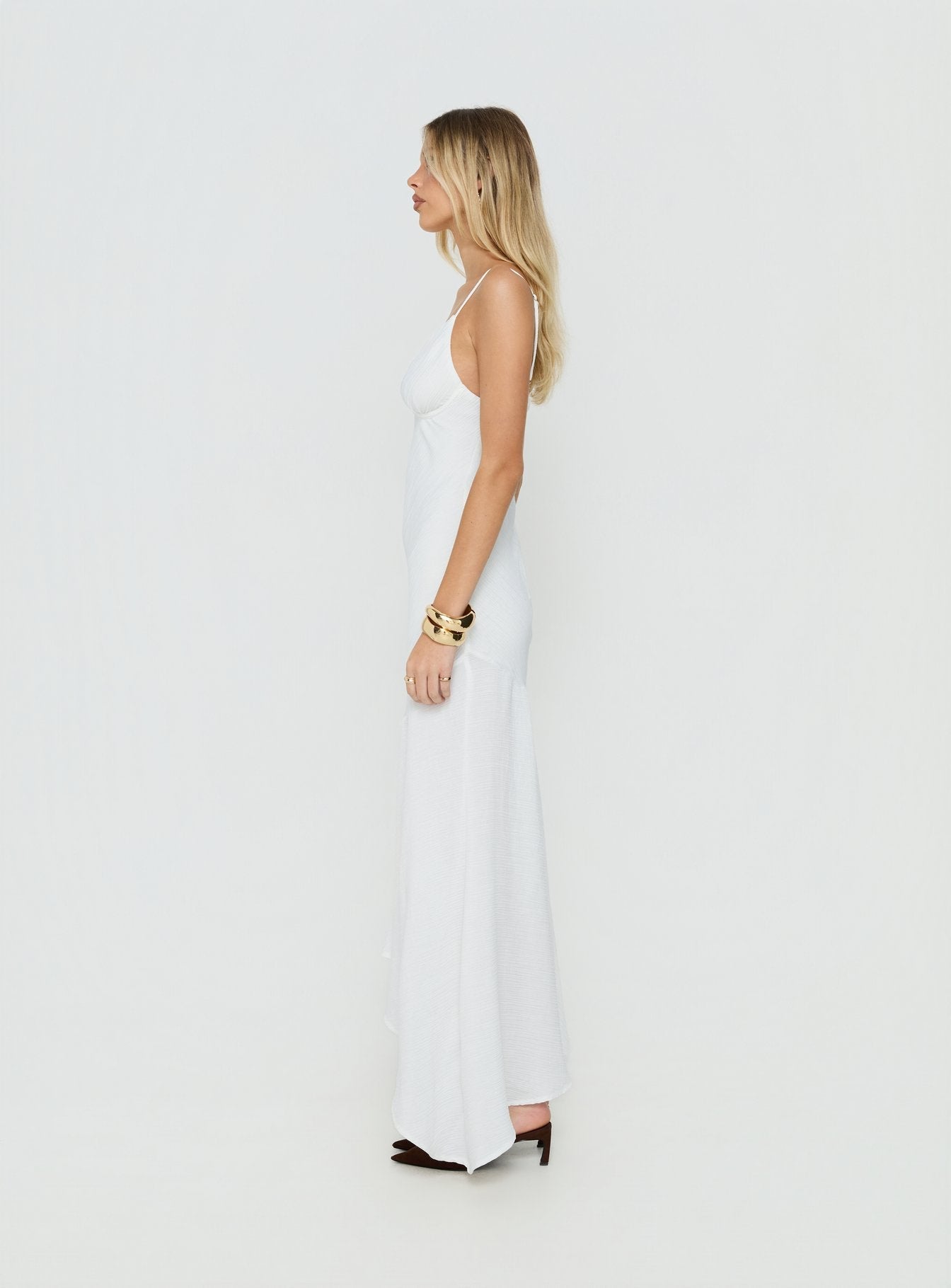 Makaia Balconette Maxi Dress White - women's maxi dress by Ellevoria - view 4