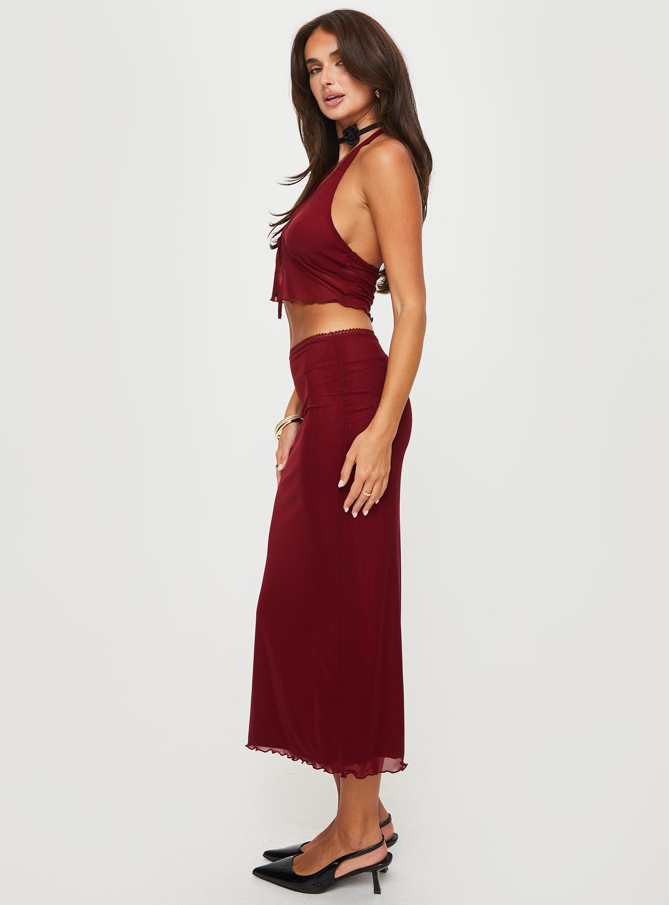 Tami Set Berry women's skirt set by Ellevoria