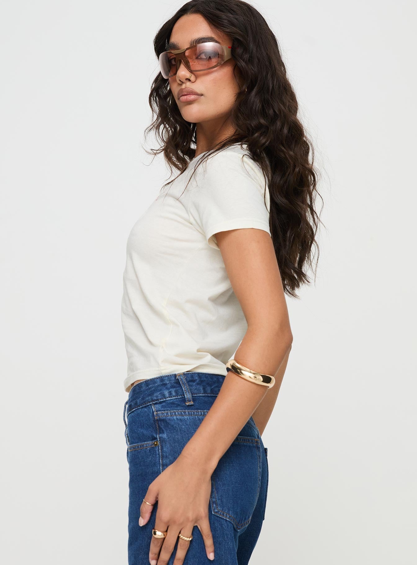 Cherry Cocktails Tee Cream - women's top by Ellevoria - view 4