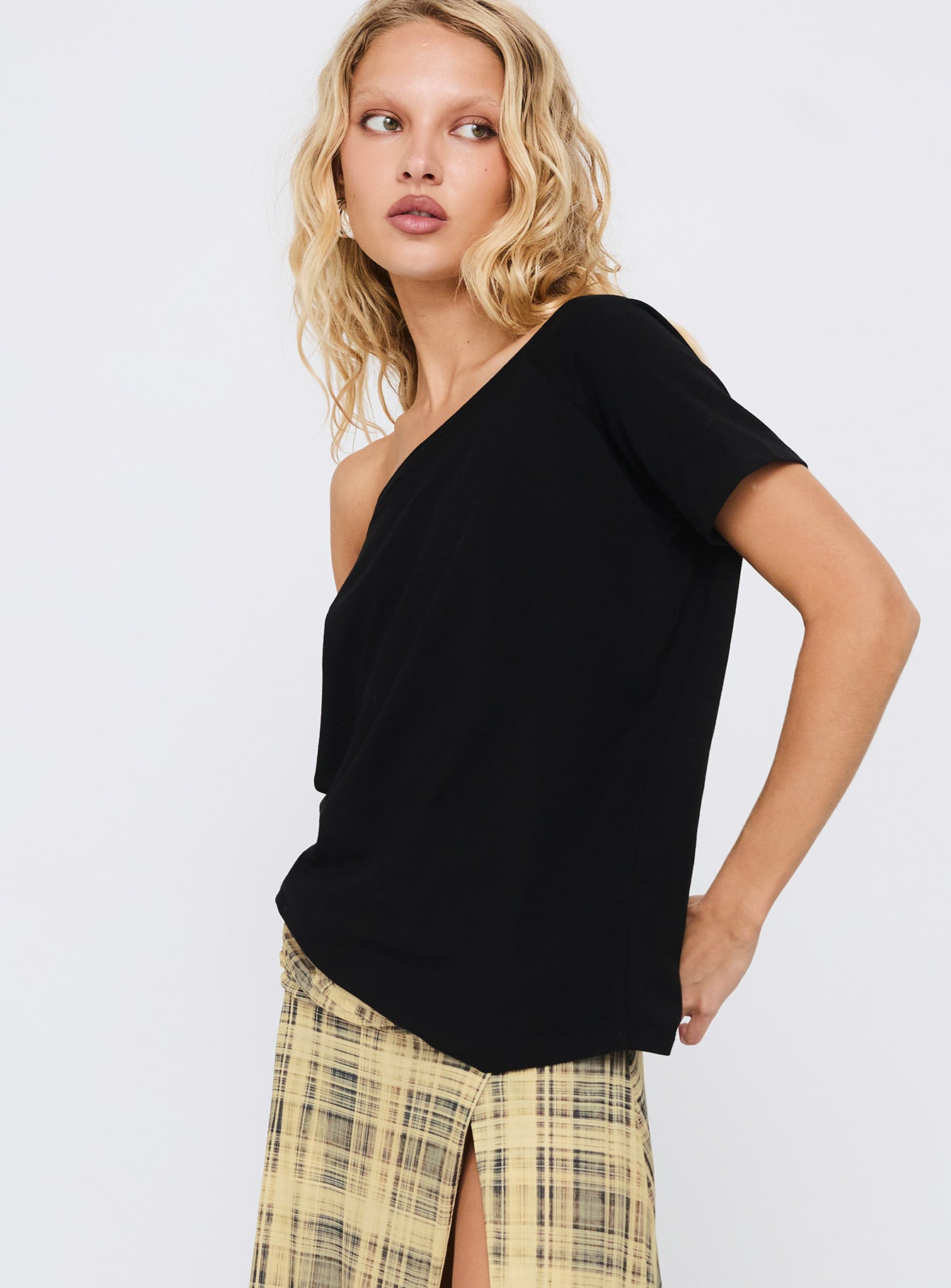 Icon Baby Off Shoulder Top Black - women's top by Ellevoria - view 4