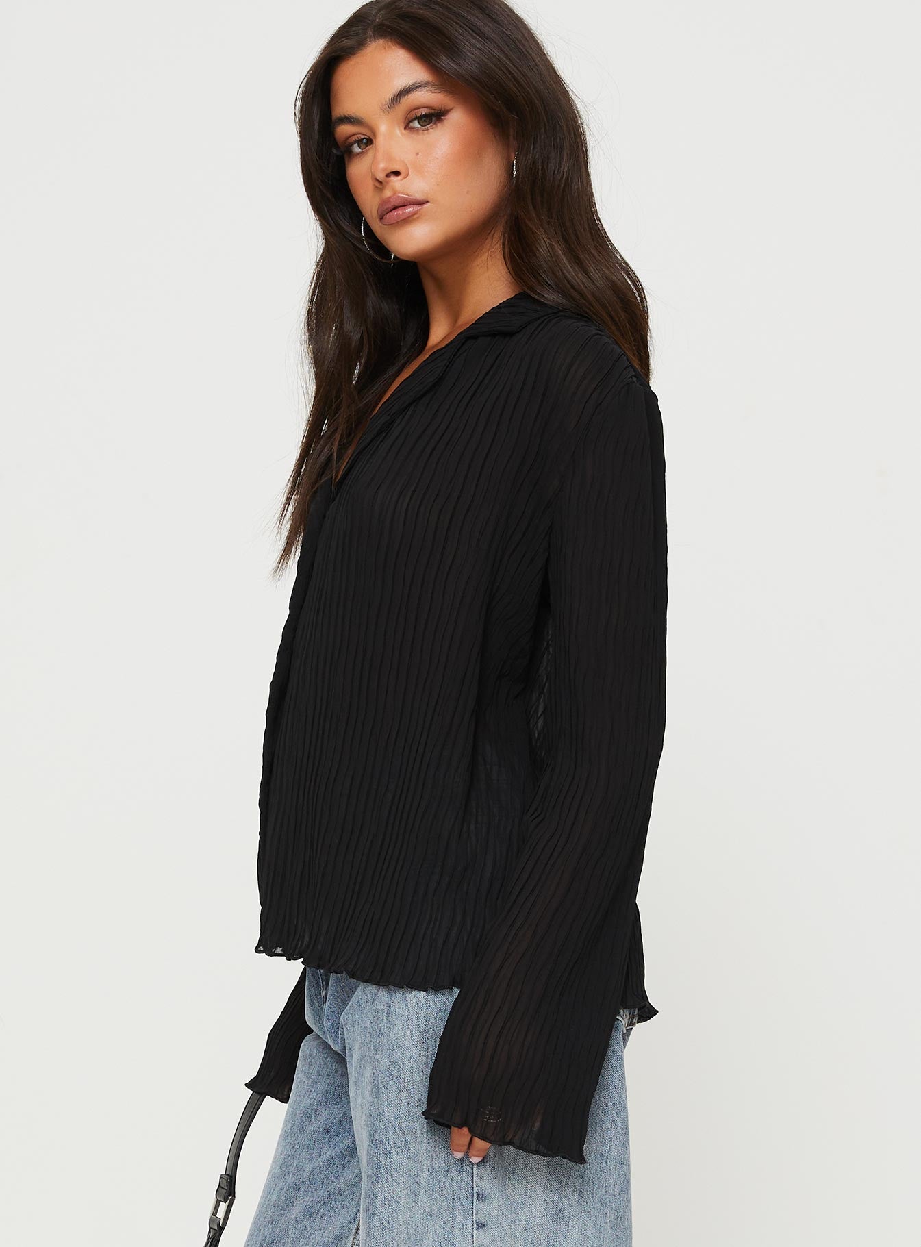Selma Shirt Black - women's shirt by Ellevoria - view 4
