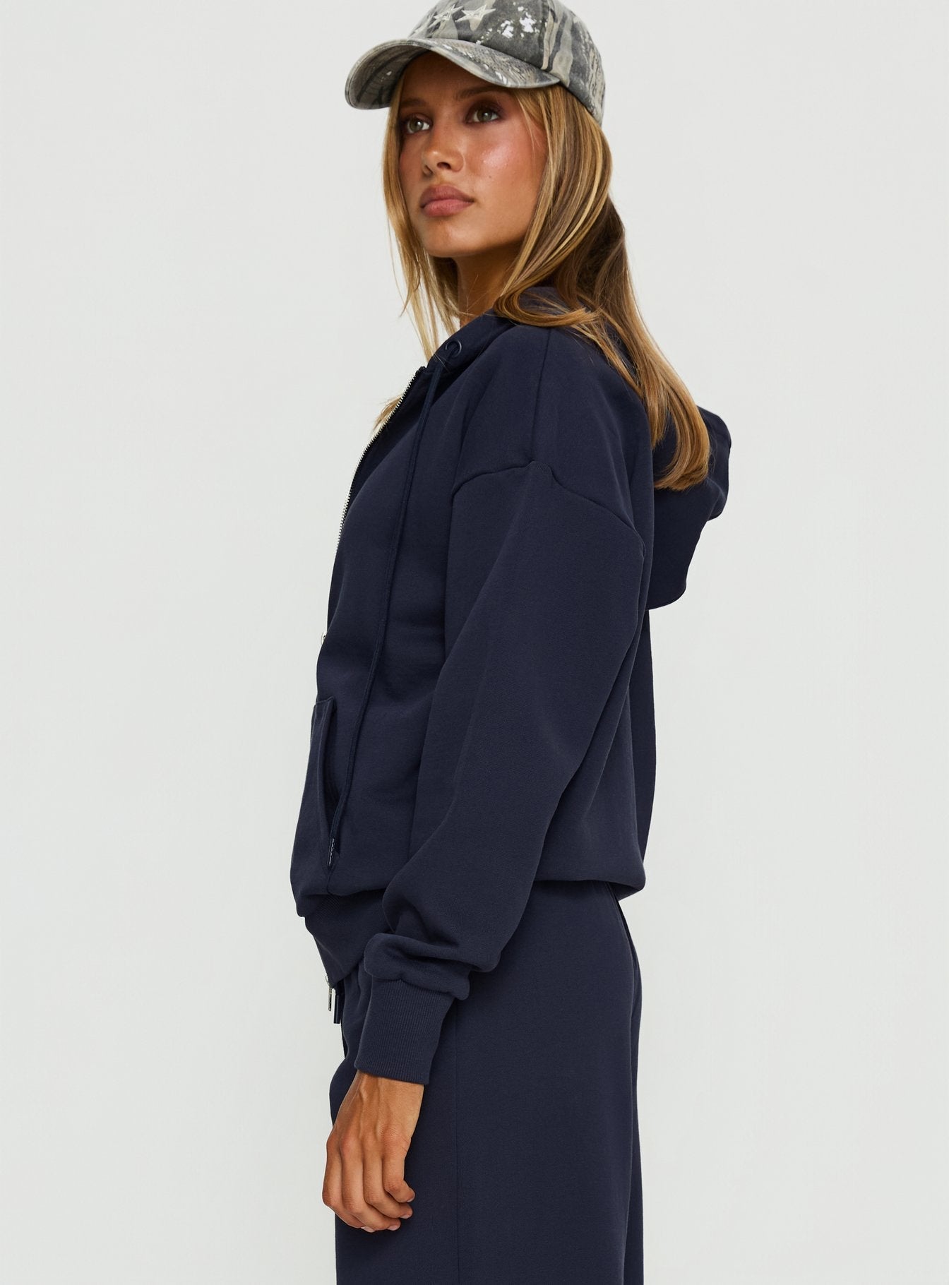 All Day Oversized Hoodie Navy women's sweater by Ellevoria