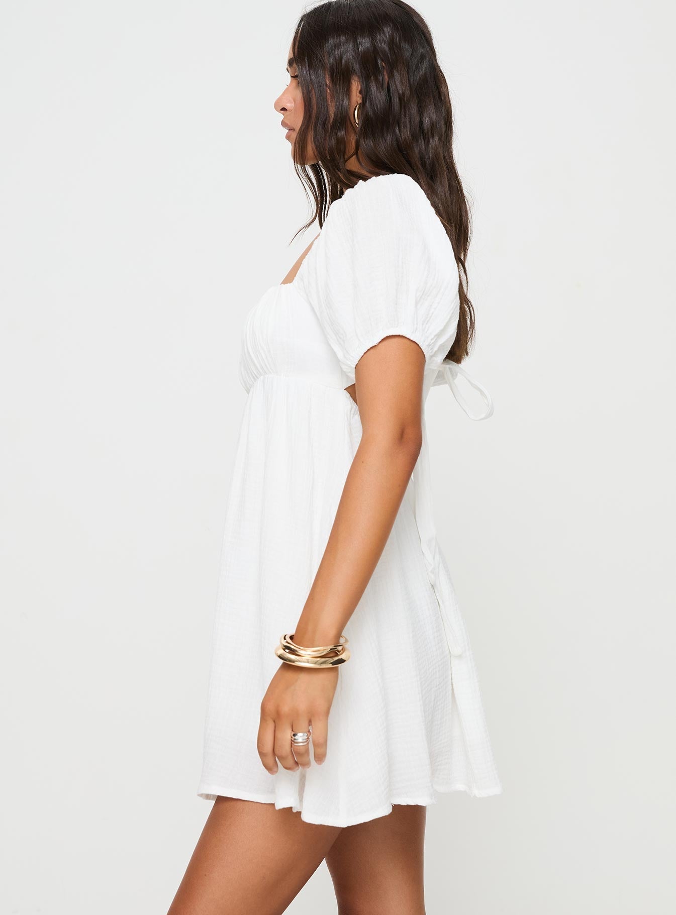 Let's Dance Mini Dress White - women's fashion by Ellevoria - view 4