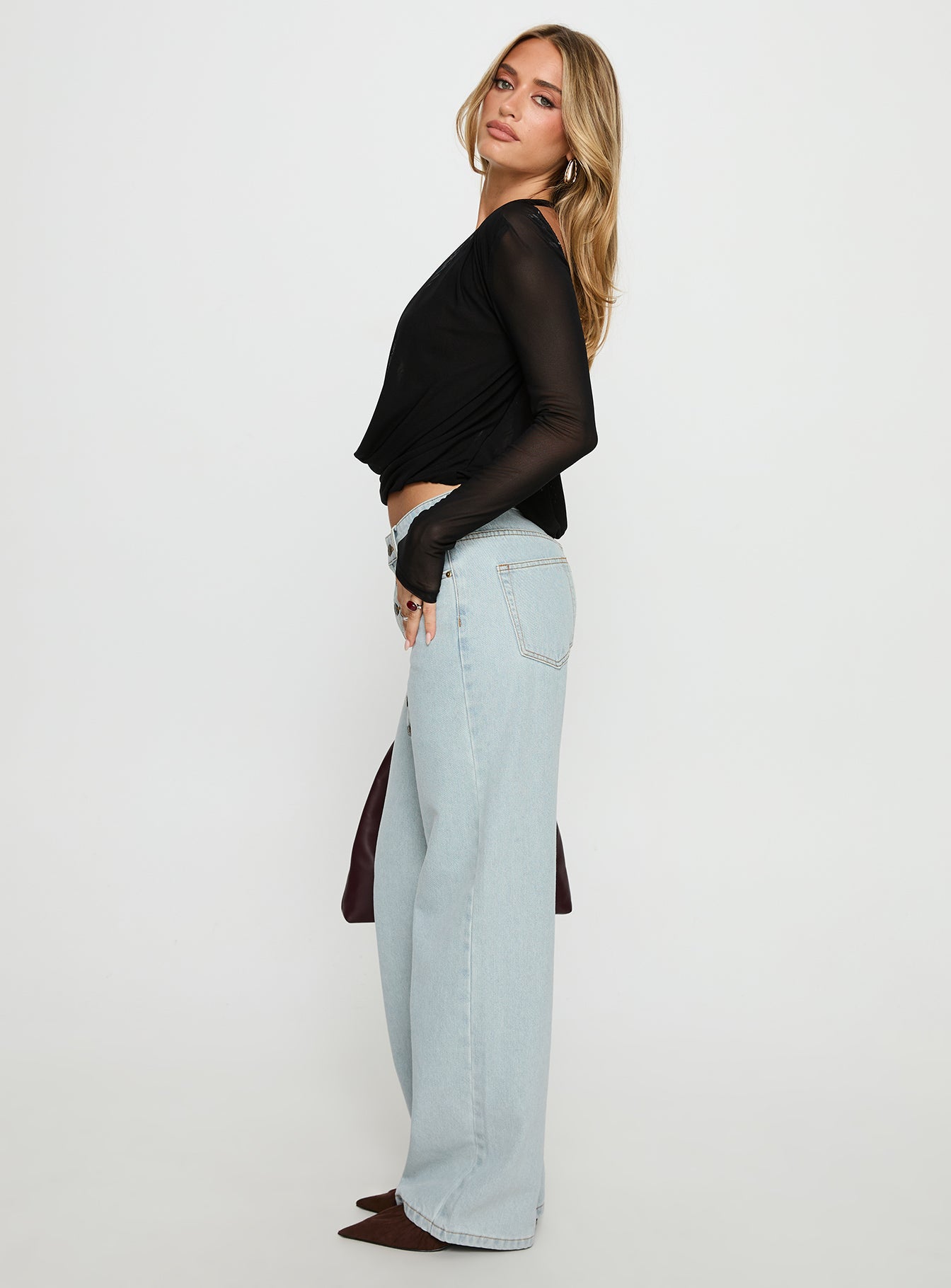 Penny Mid Rise Straight Leg Jeans Light Denim women's denim jeans by Ellevoria