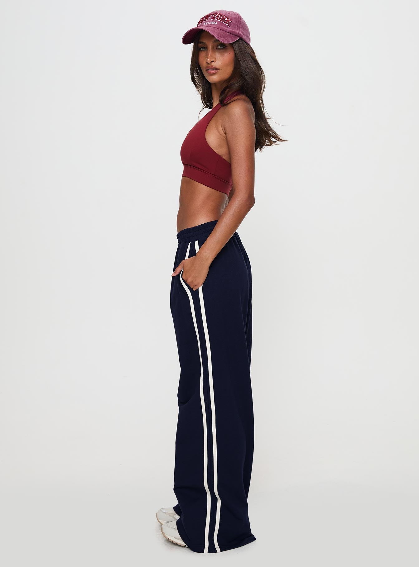 Circuit Track Pants Navy - loose fit women's bottoms by Ellevoria