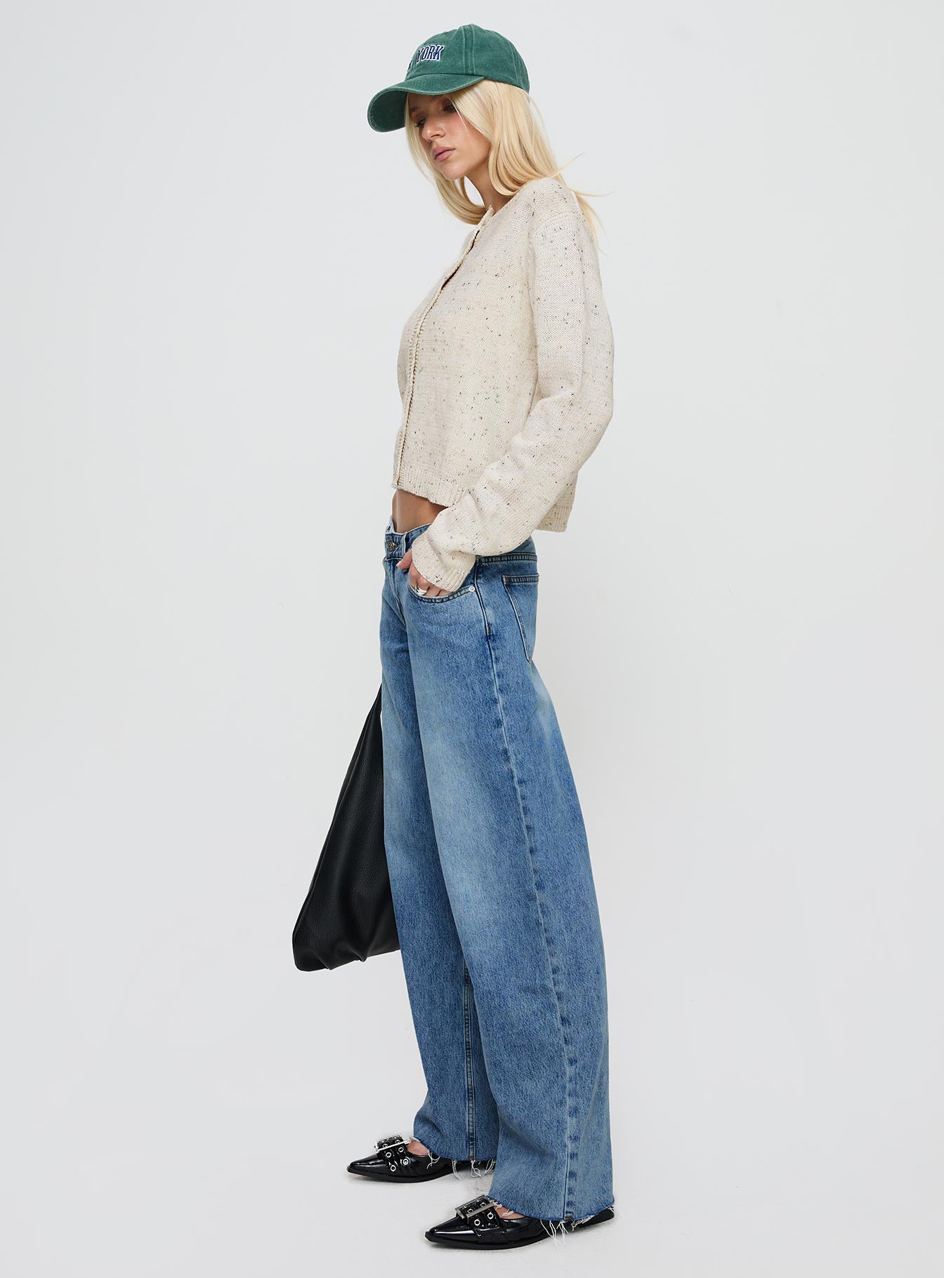 Sabryna Low Rise Straight Leg Jeans Blue women's denim jeans by Ellevoria