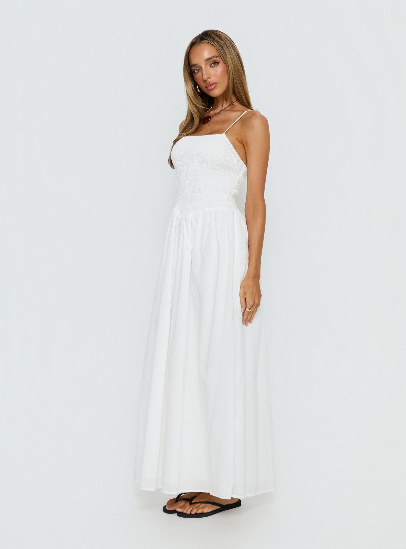 Carys Maxi Dress White - women's maxi dress by Ellevoria - view 4