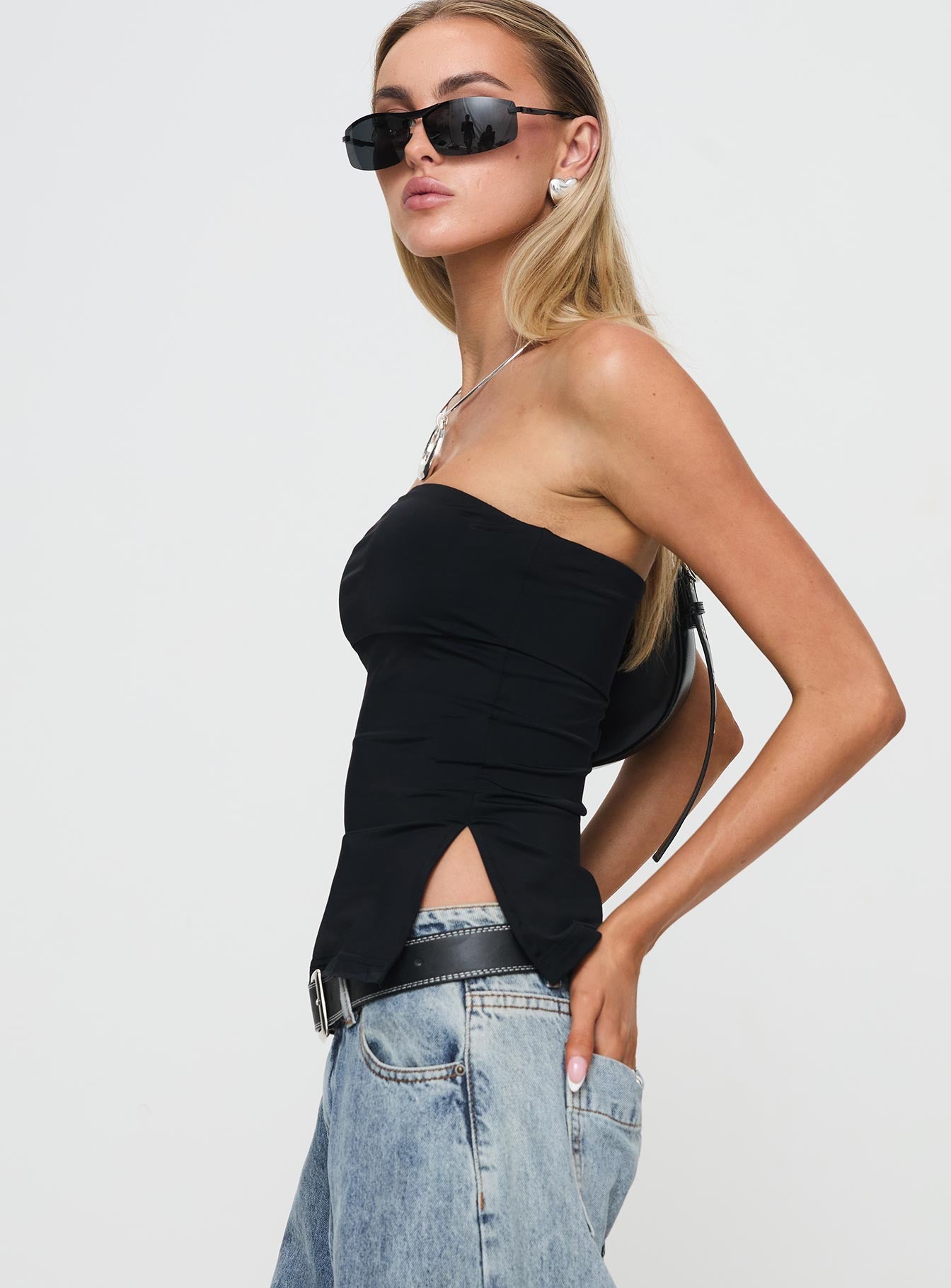 Strutter Strapless Top Black - women's top by Ellevoria - view 4