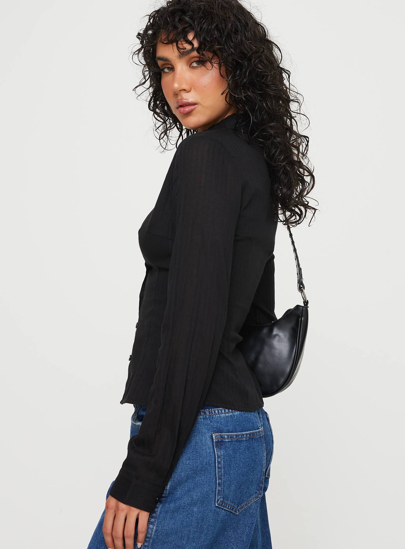 Fogler Shirt Black - women's shirt by Ellevoria - view 4