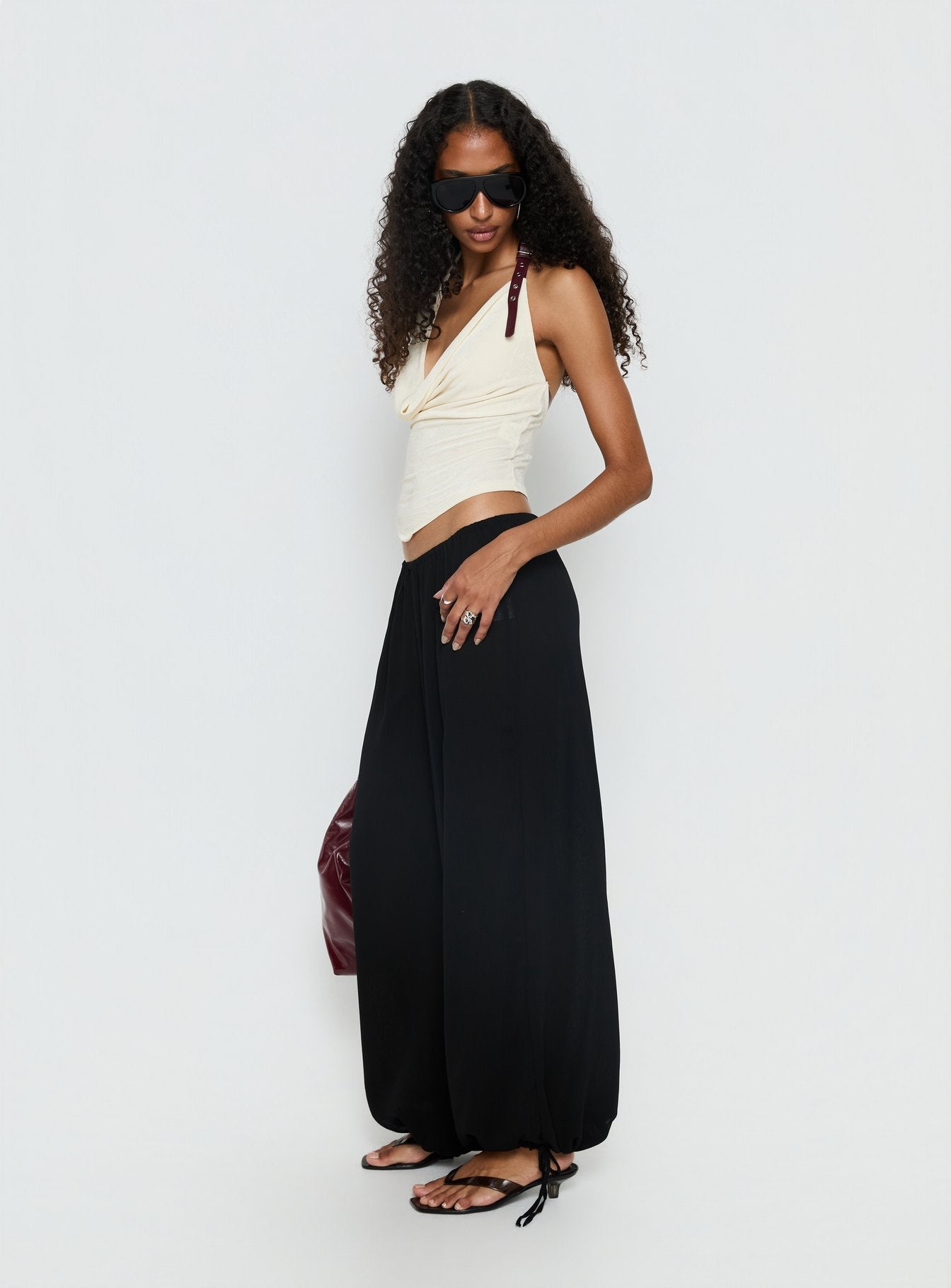 Moondancer Balloon Pants Black - loose fit women's bottoms by Ellevoria