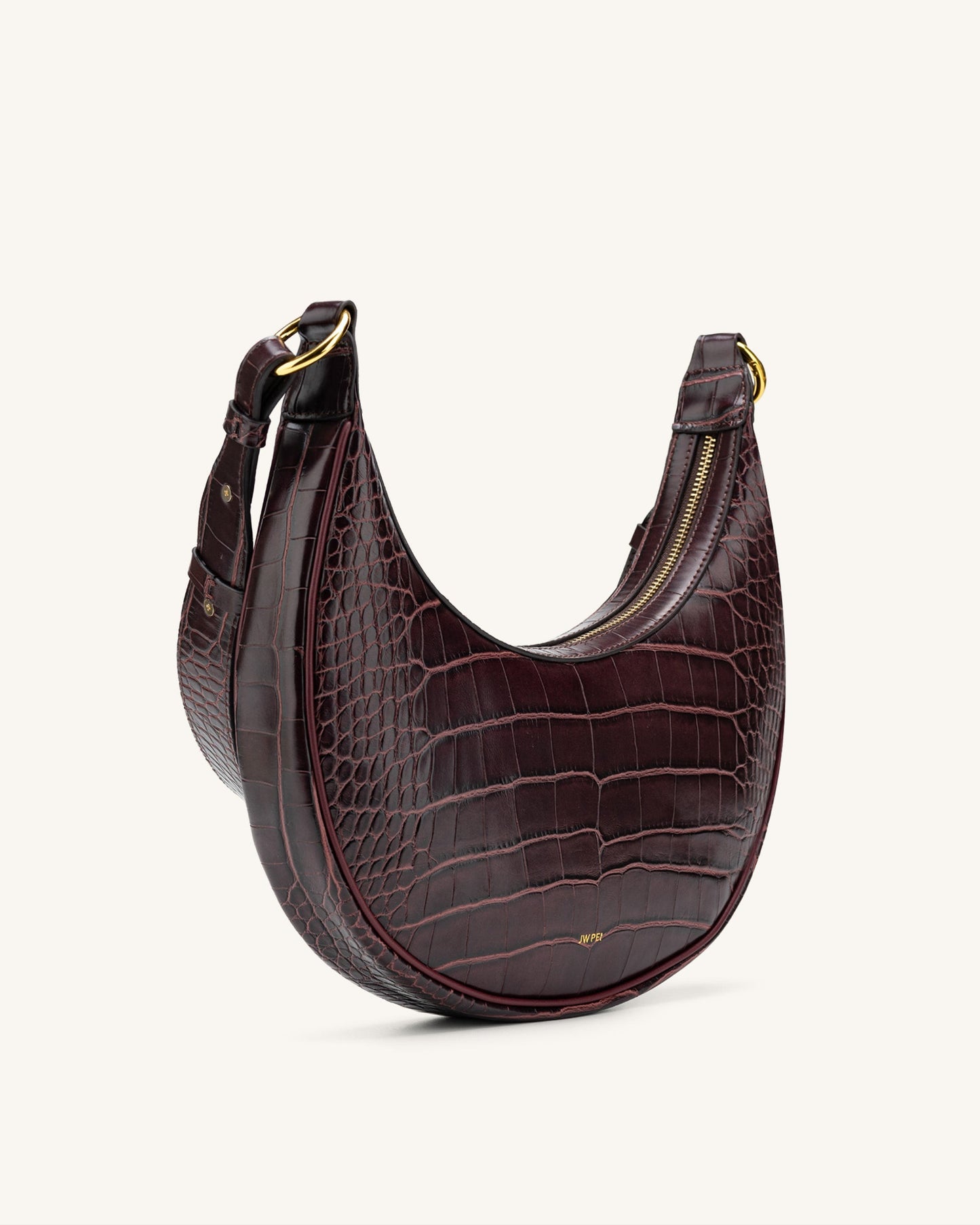 Carly Saddle Bag - Brown Croc