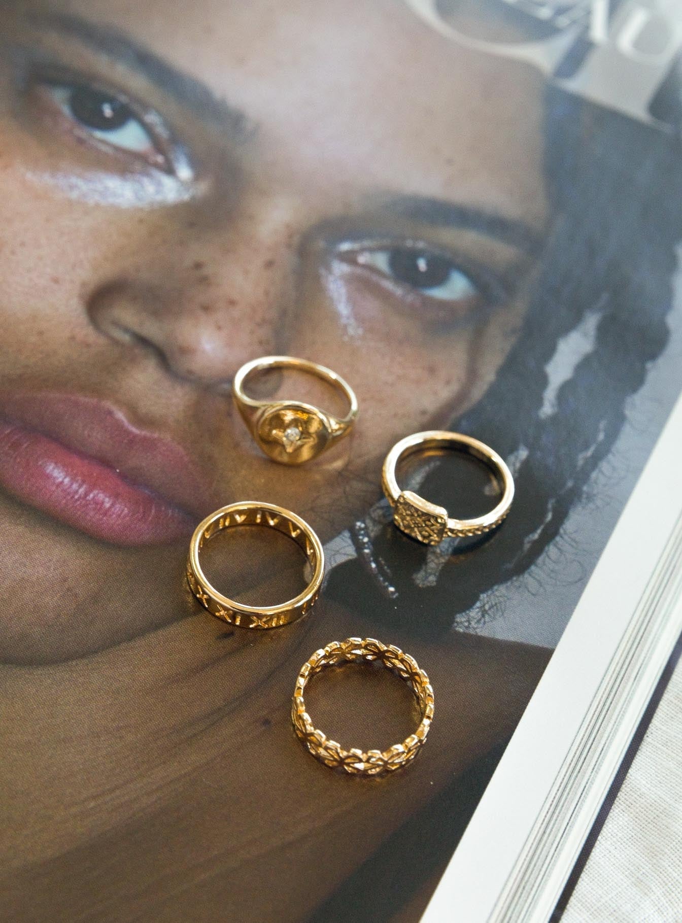 Love Parade Ring Set Gold women's ring by Ellevoria