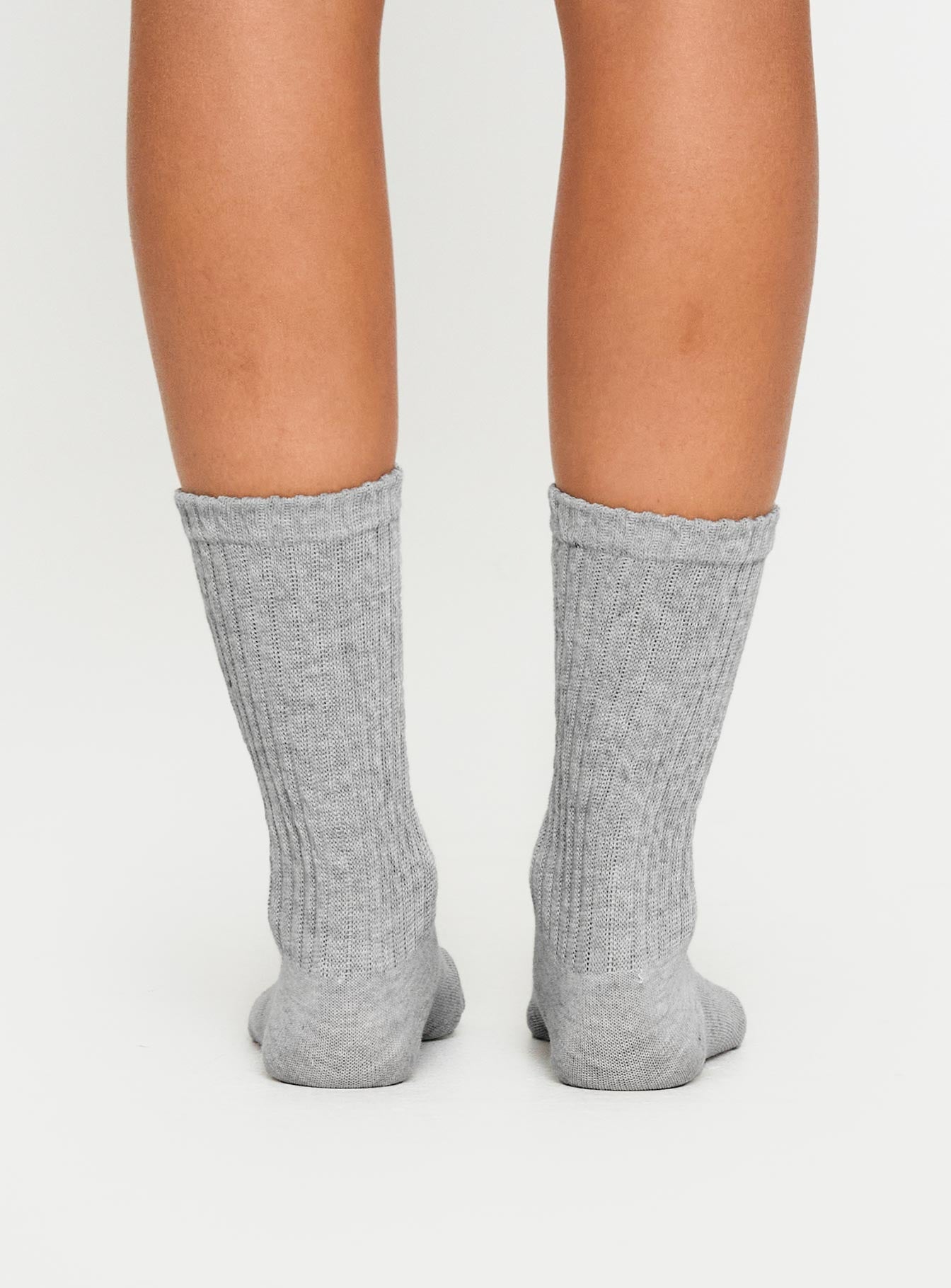 One For Me Socks Grey Marle women's socks by Ellevoria