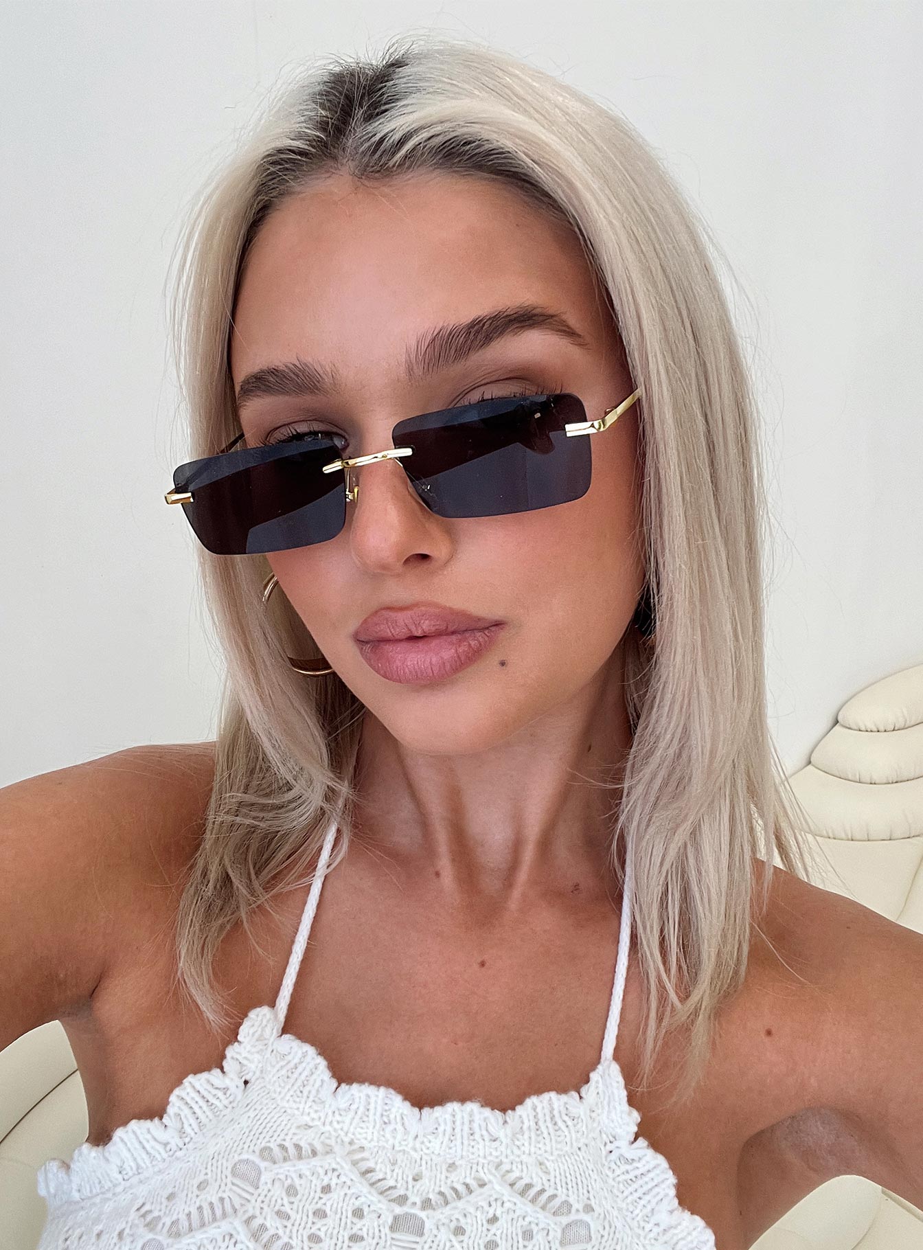 Indi Sunglasses Black / Gold women's sunglasses by Ellevoria