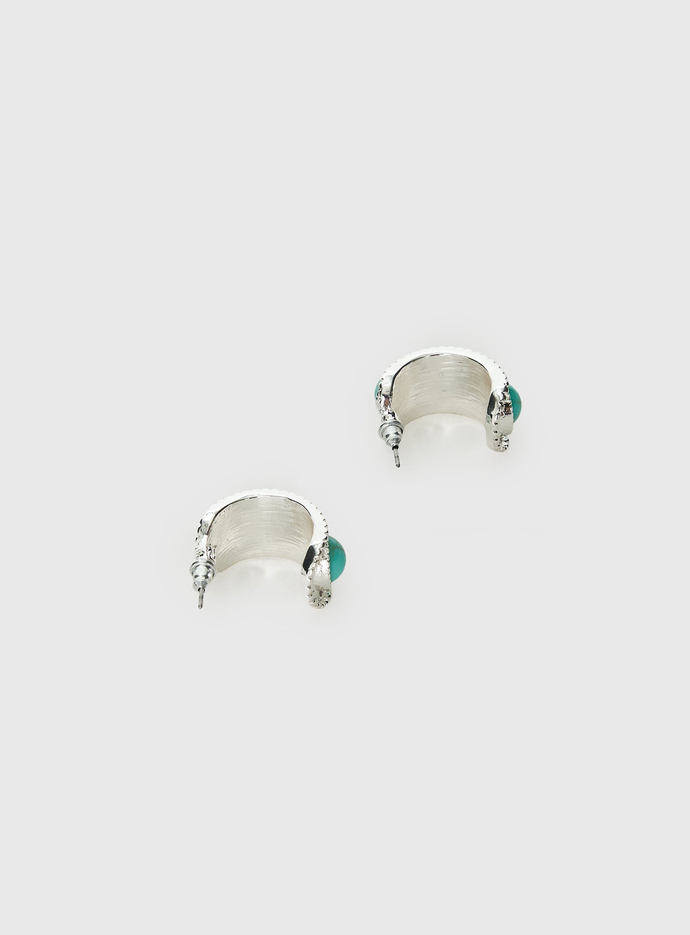 Endellion Hoop Earrings Silver / Turqouise women's earrings by Ellevoria