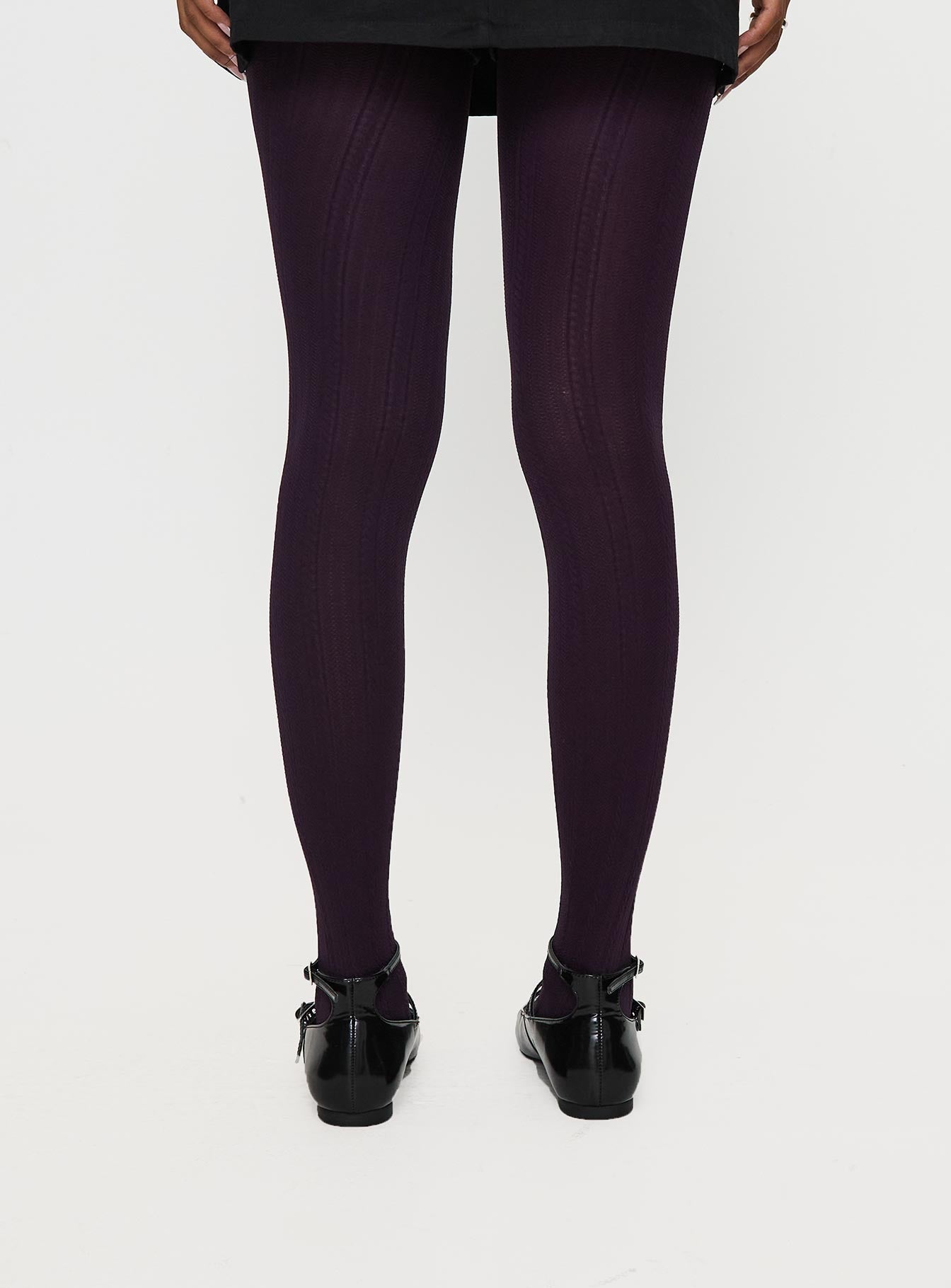 Back With Love Stockings Plum women's tights by Ellevoria