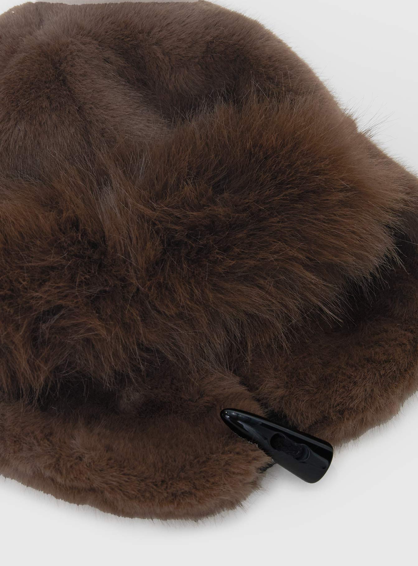 Woolfe Fluffy Hat Brown women's accessory by Ellevoria