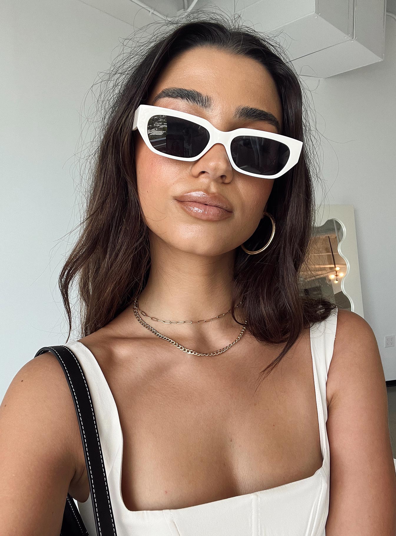Winnick Sunglasses Cream women's sunglasses by Ellevoria