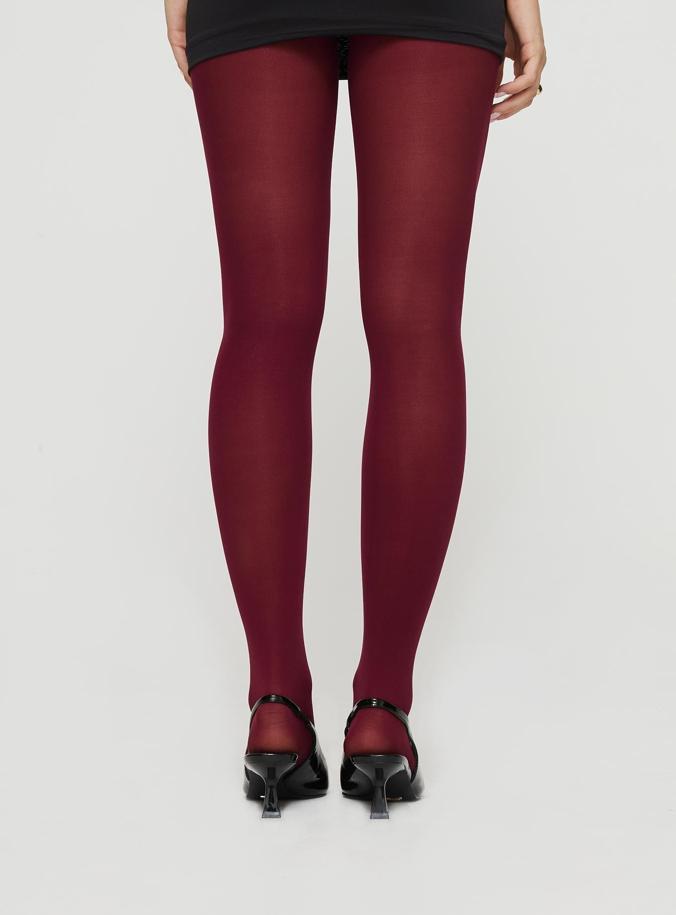 Eliseo Stockings Burgundy women's tights by Ellevoria