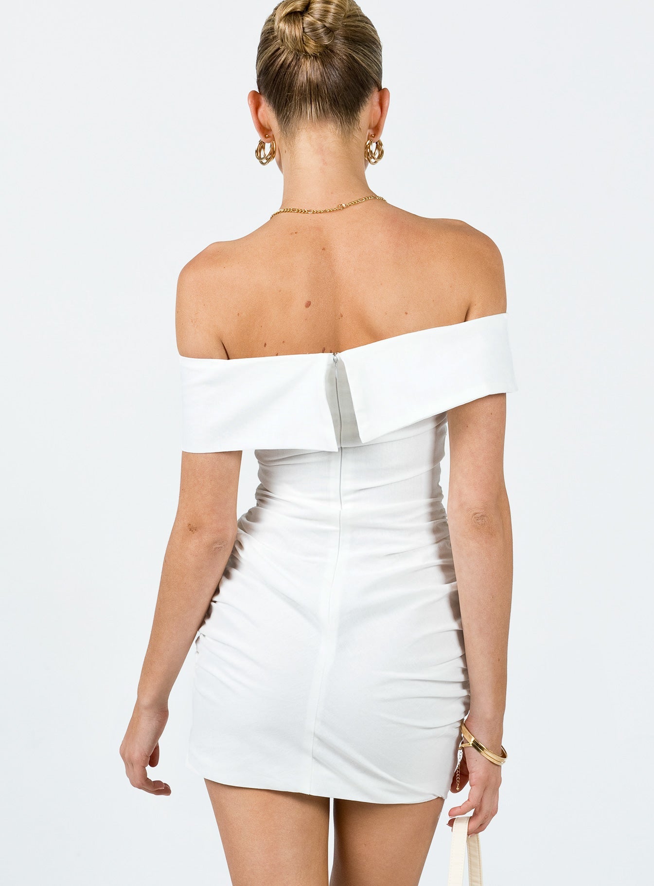 Marcia Mini Dress White - women's fashion by Ellevoria - view 5