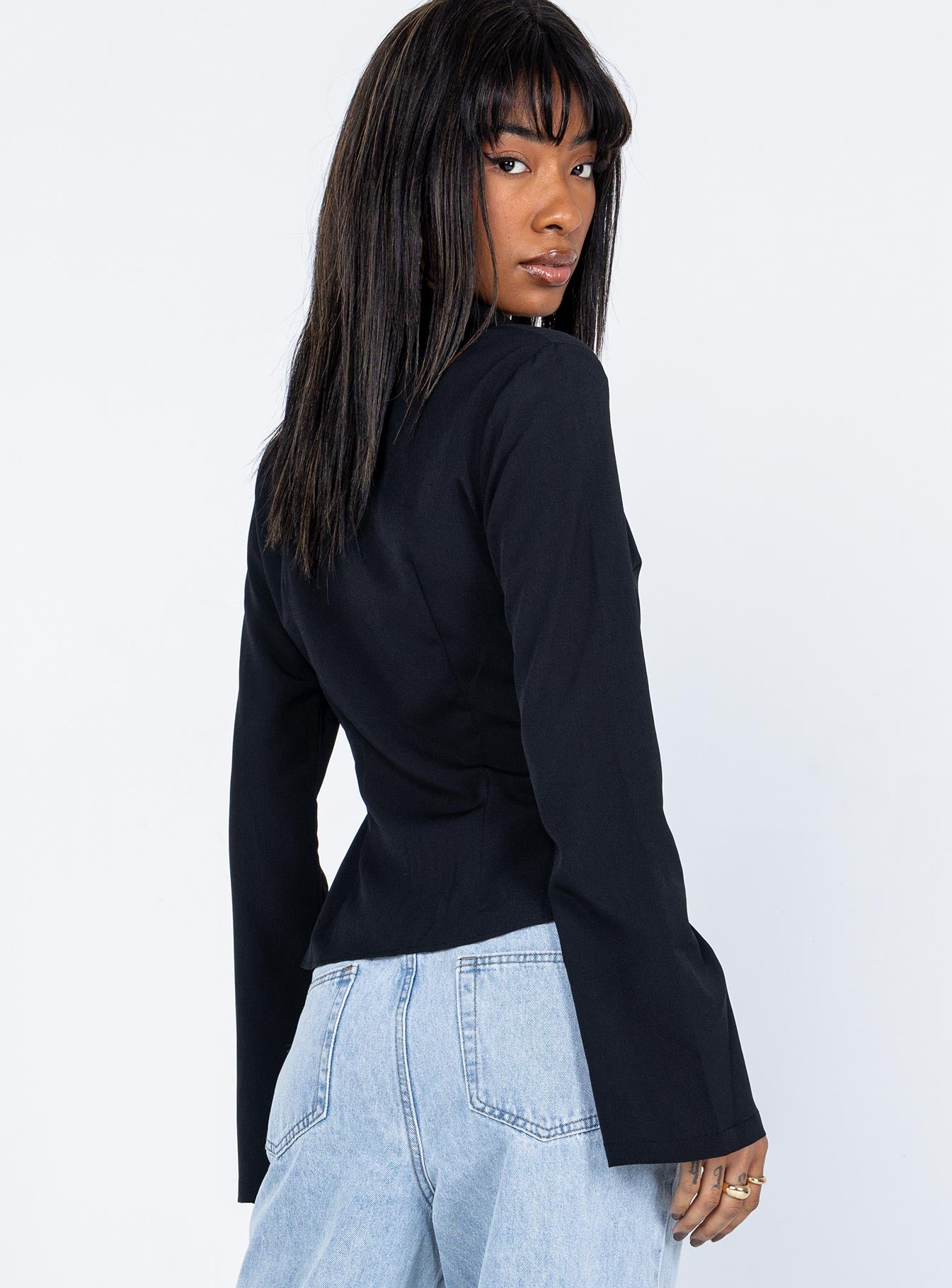 Anni Shirt Black - women's shirt by Ellevoria - view 4