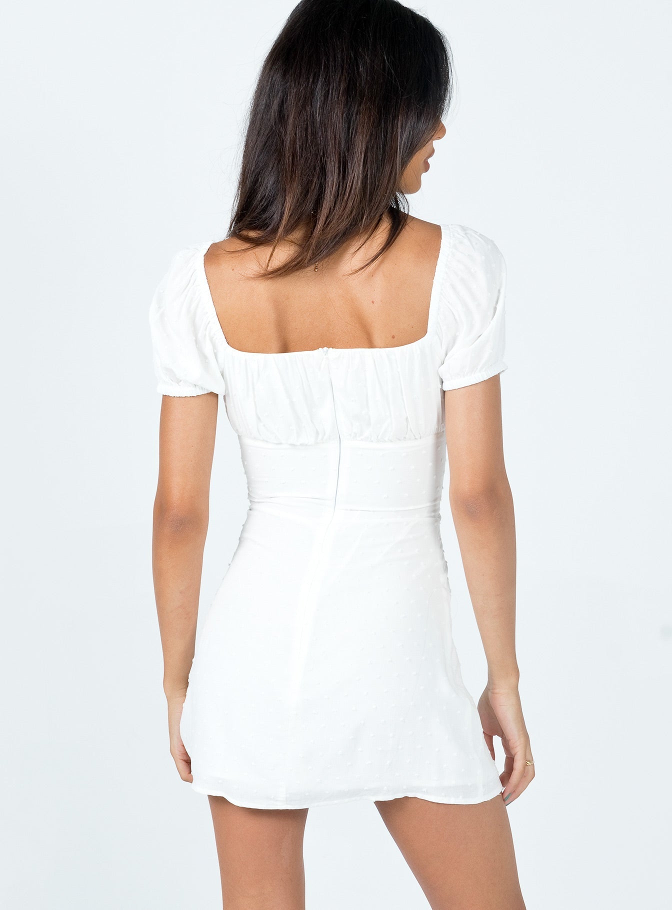 Fauci Mini Dress White - women's fashion by Ellevoria - view 5