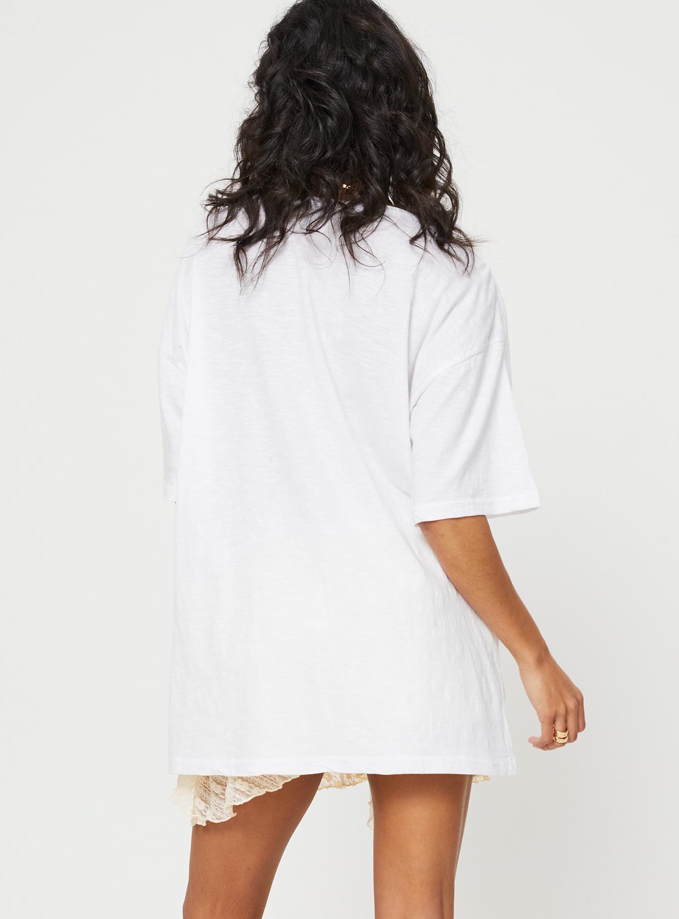 Chambre Oversized Graphic Tee White - women's top by Ellevoria - view 5