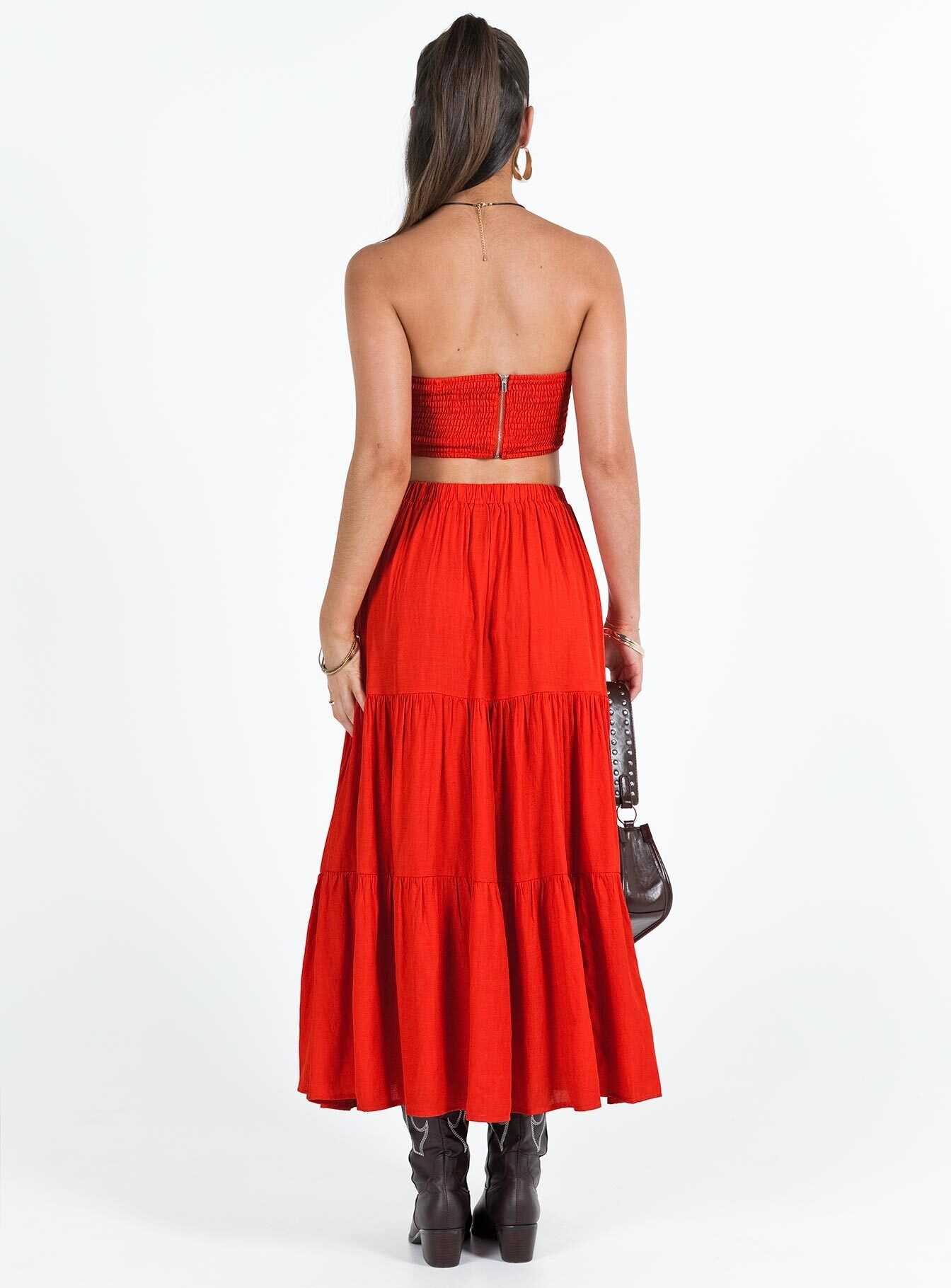 Allie Set Red women's skirt set by Ellevoria