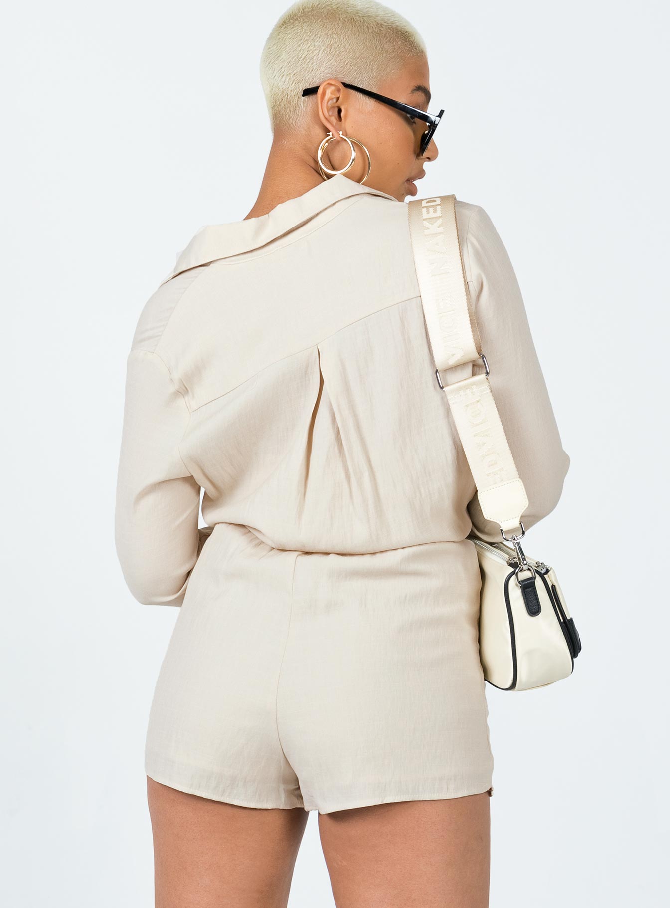 The Chloe Set Beige - women's shirt by Ellevoria - view 5