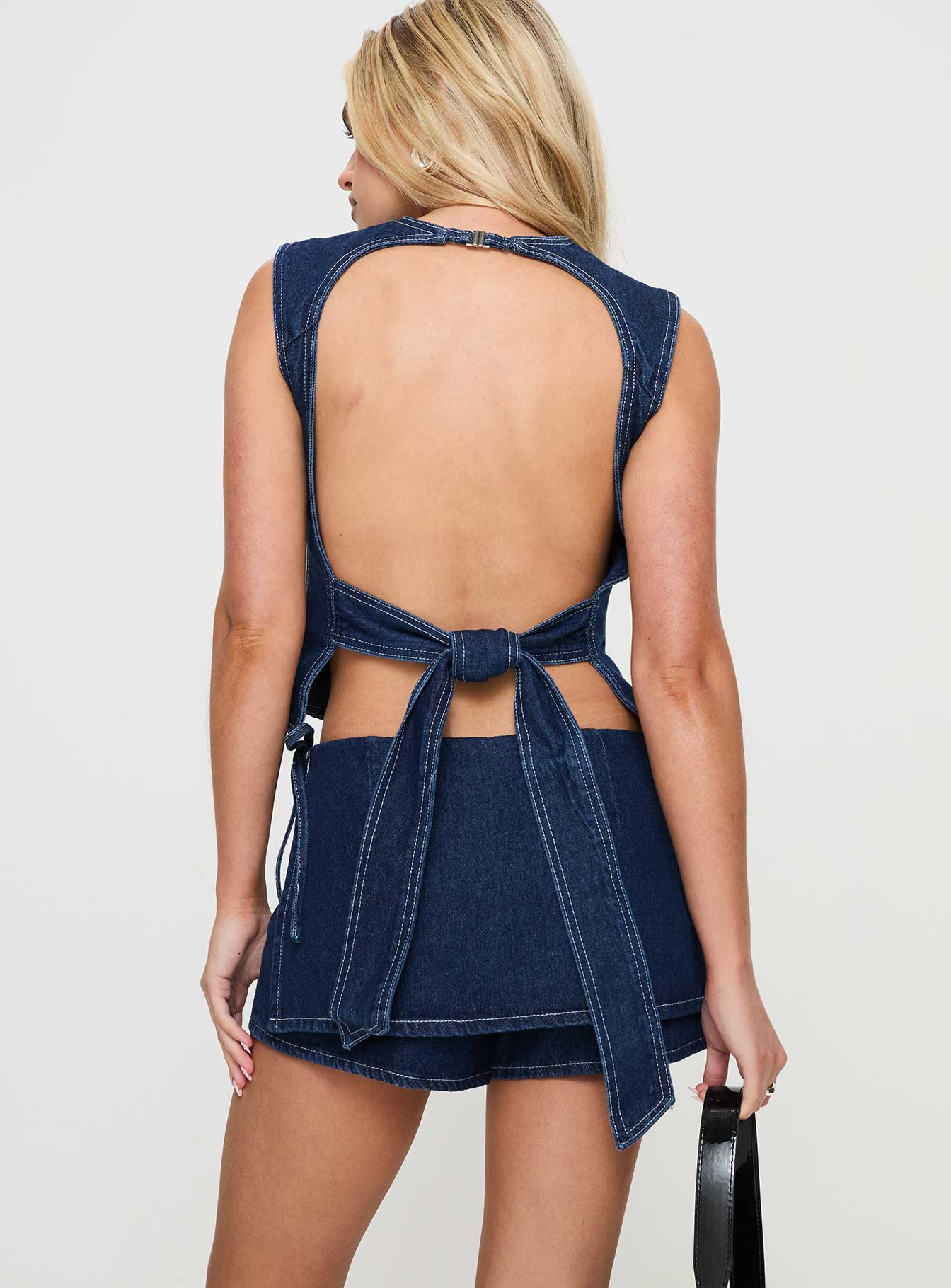 Countryside Skort Blue Denim women's two piece set by Ellevoria