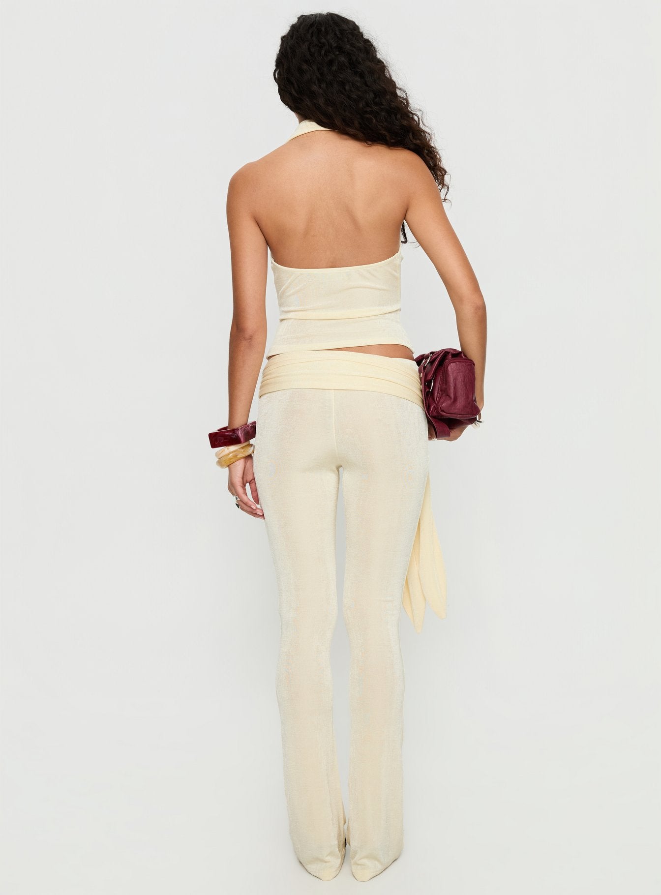 Butterfly Tie Detail Pants Lemontini women's pant set by Ellevoria