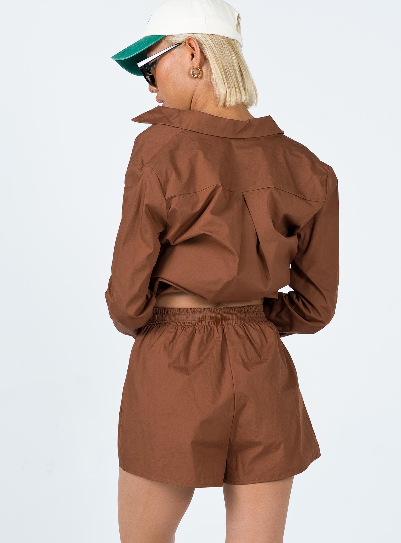 The Chloe Set Brown - women's shirt by Ellevoria - view 6