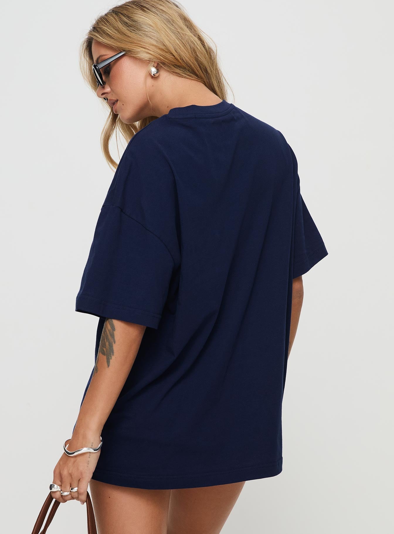 Goal France Oversized Tee Blue - women's top by Ellevoria - view 5