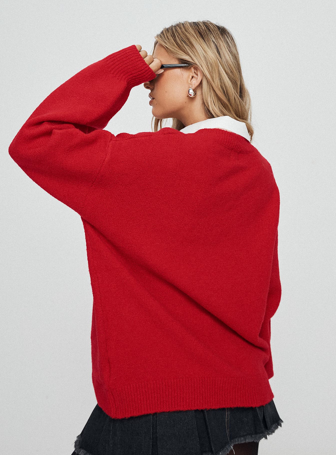 Ryanna Sweater Red women's sweater by Ellevoria