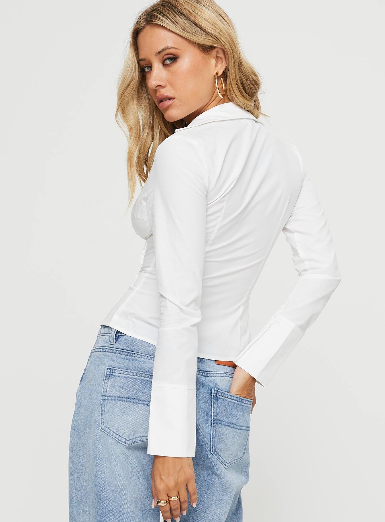 Zifa Shirt White - women's shirt by Ellevoria - view 5