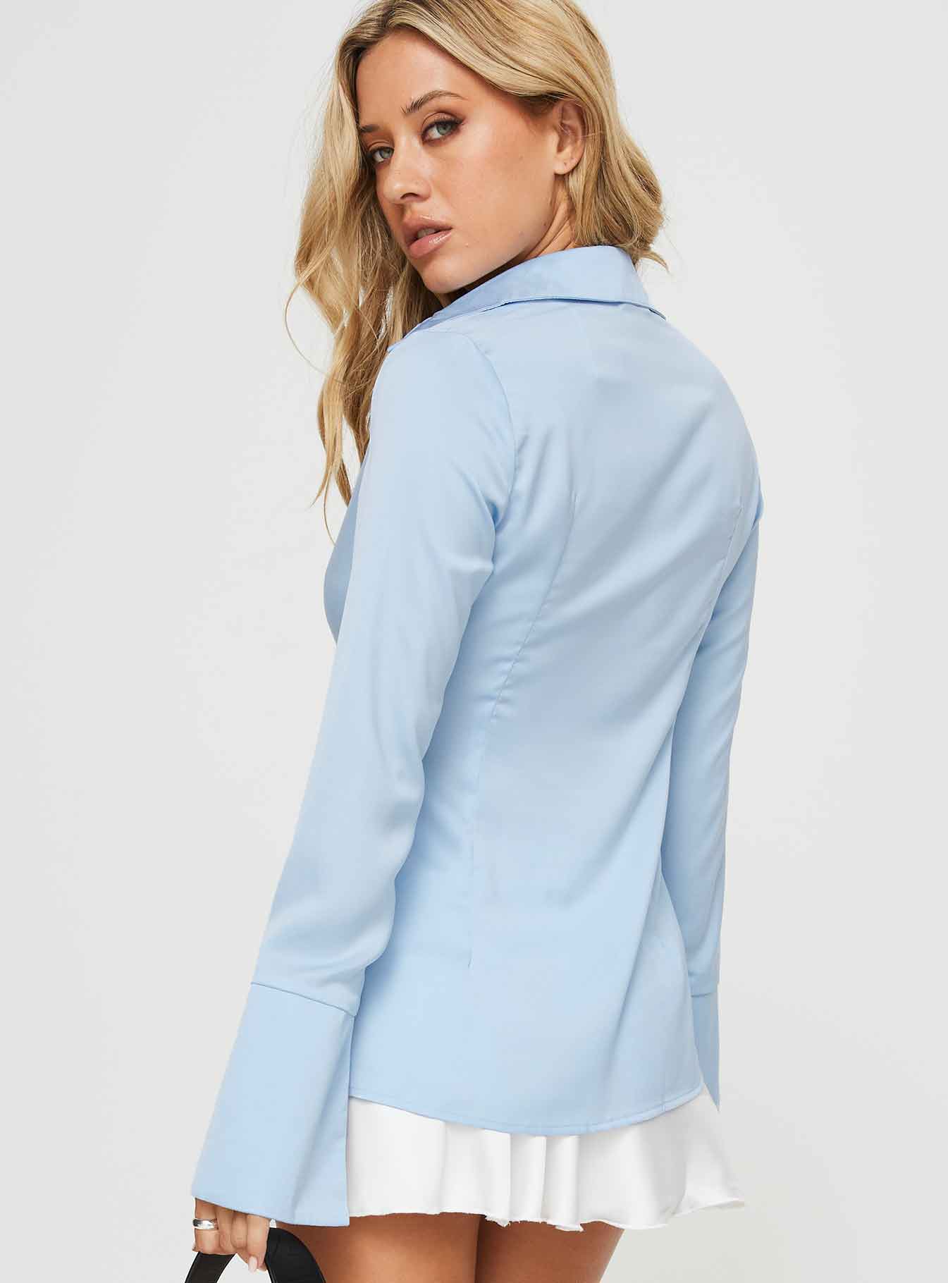 Southgate Shirt Blue - women's shirt by Ellevoria - view 4