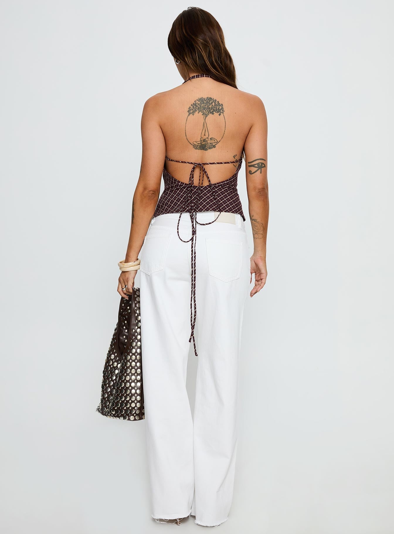 Sabryna Low Rise Straight Leg Jeans White women's denim jeans by Ellevoria