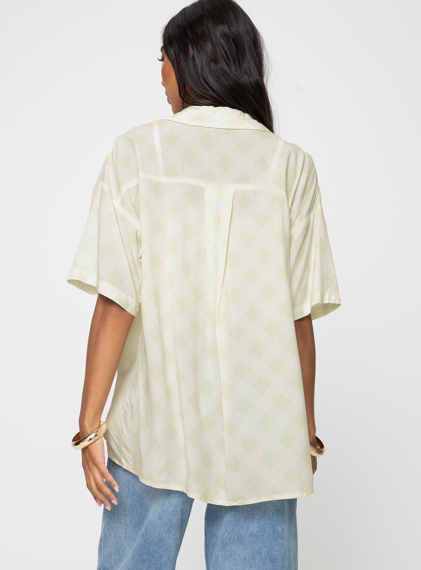 Caraliia Shirt Green Check - women's shirt by Ellevoria - view 5