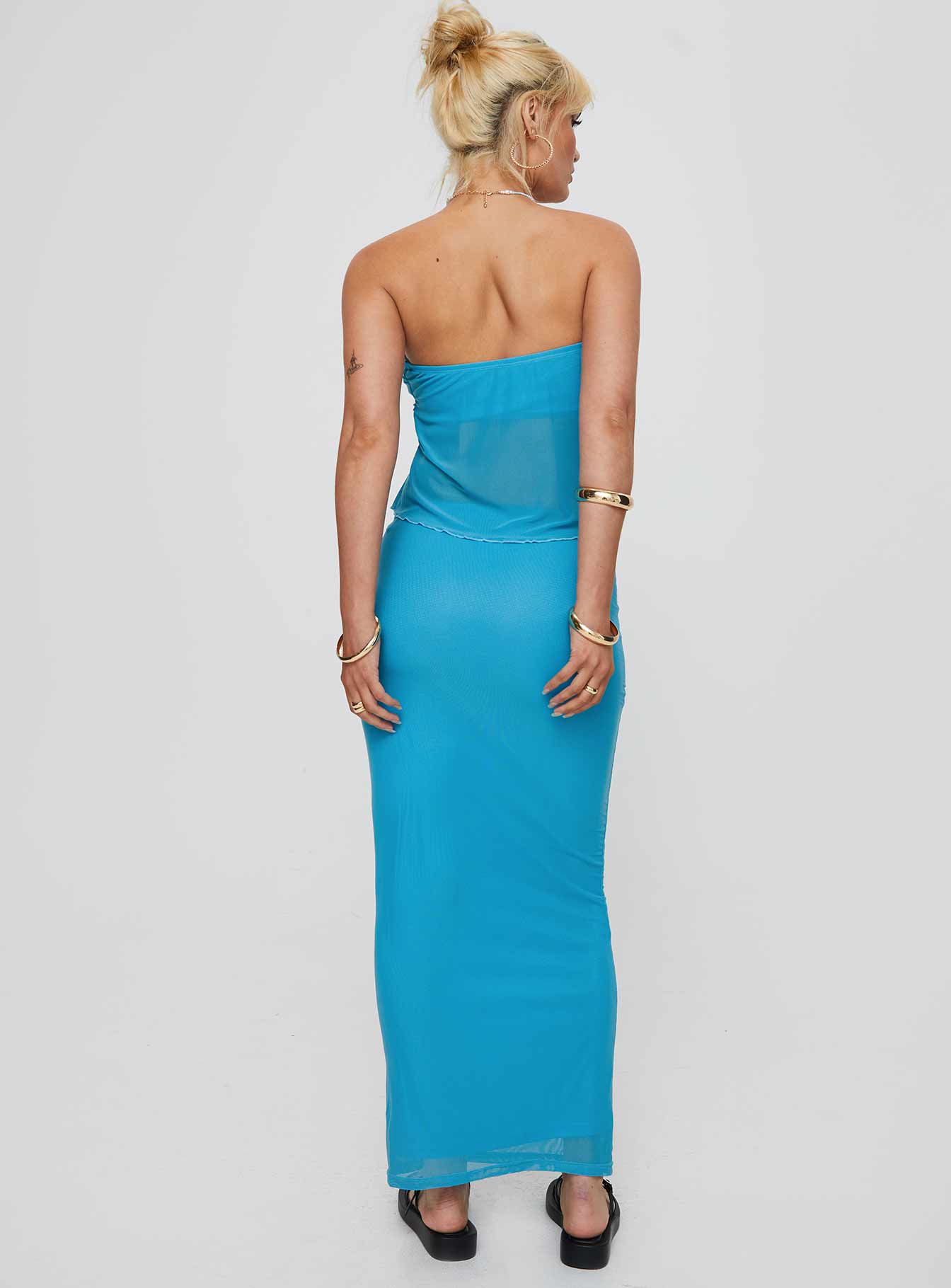 Saracho Set Blue women's skirt set by Ellevoria