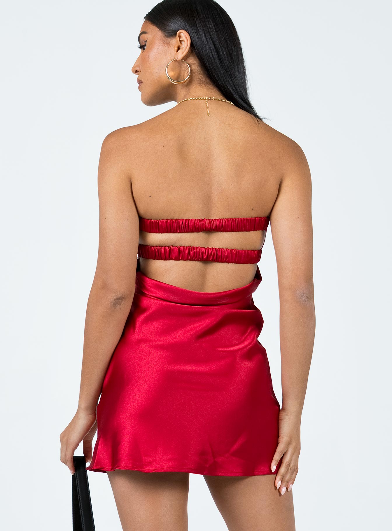 Shellie Mini Dress Red - women's fashion by Ellevoria - view 4