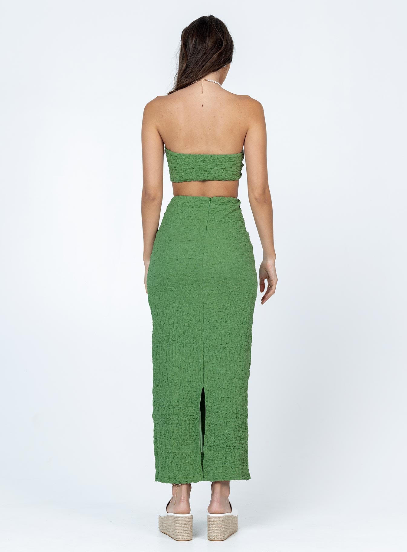 Matilda Maxi Set Green women's skirt set by Ellevoria
