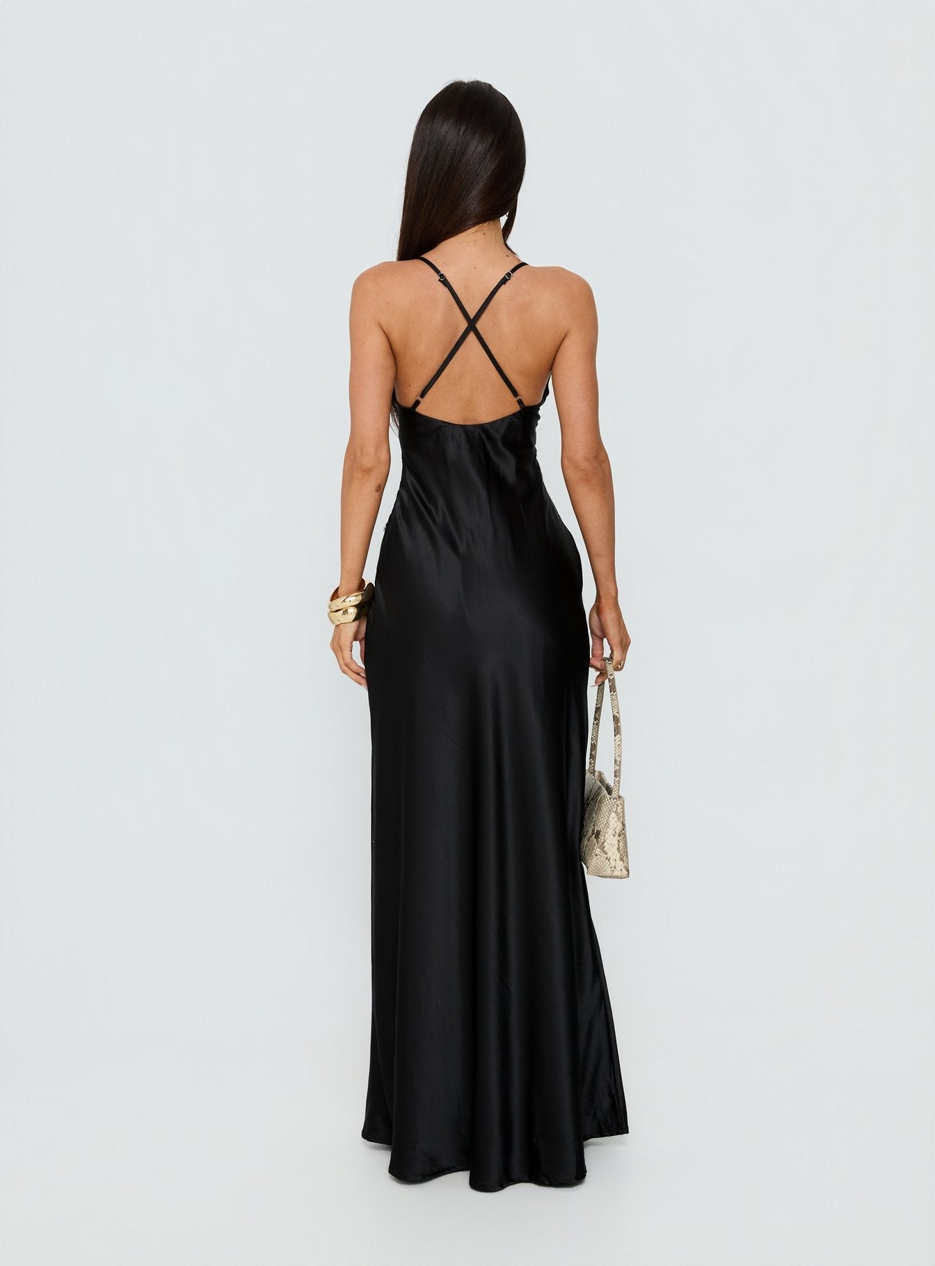 Klairee Lace Maxi Dress Black - women's maxi dress by Ellevoria - view 5