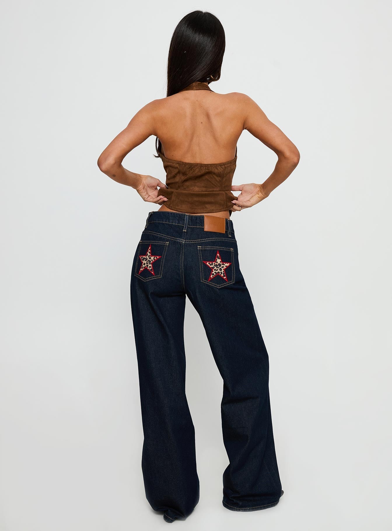Favourite Reference Mid Rise Straight Leg Jeans Dark Indigo women's denim jeans by Ellevoria