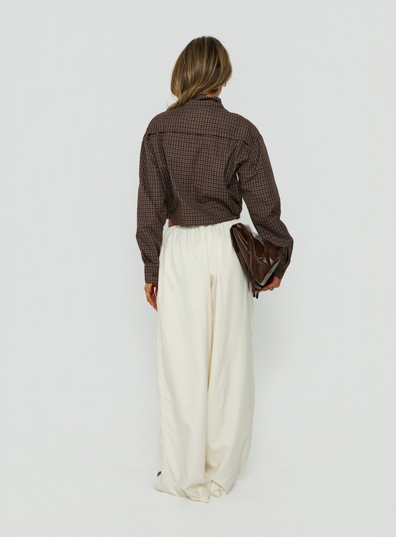 Bungala Oversized Relaxed Pants Ivory - loose fit women's bottoms by Ellevoria