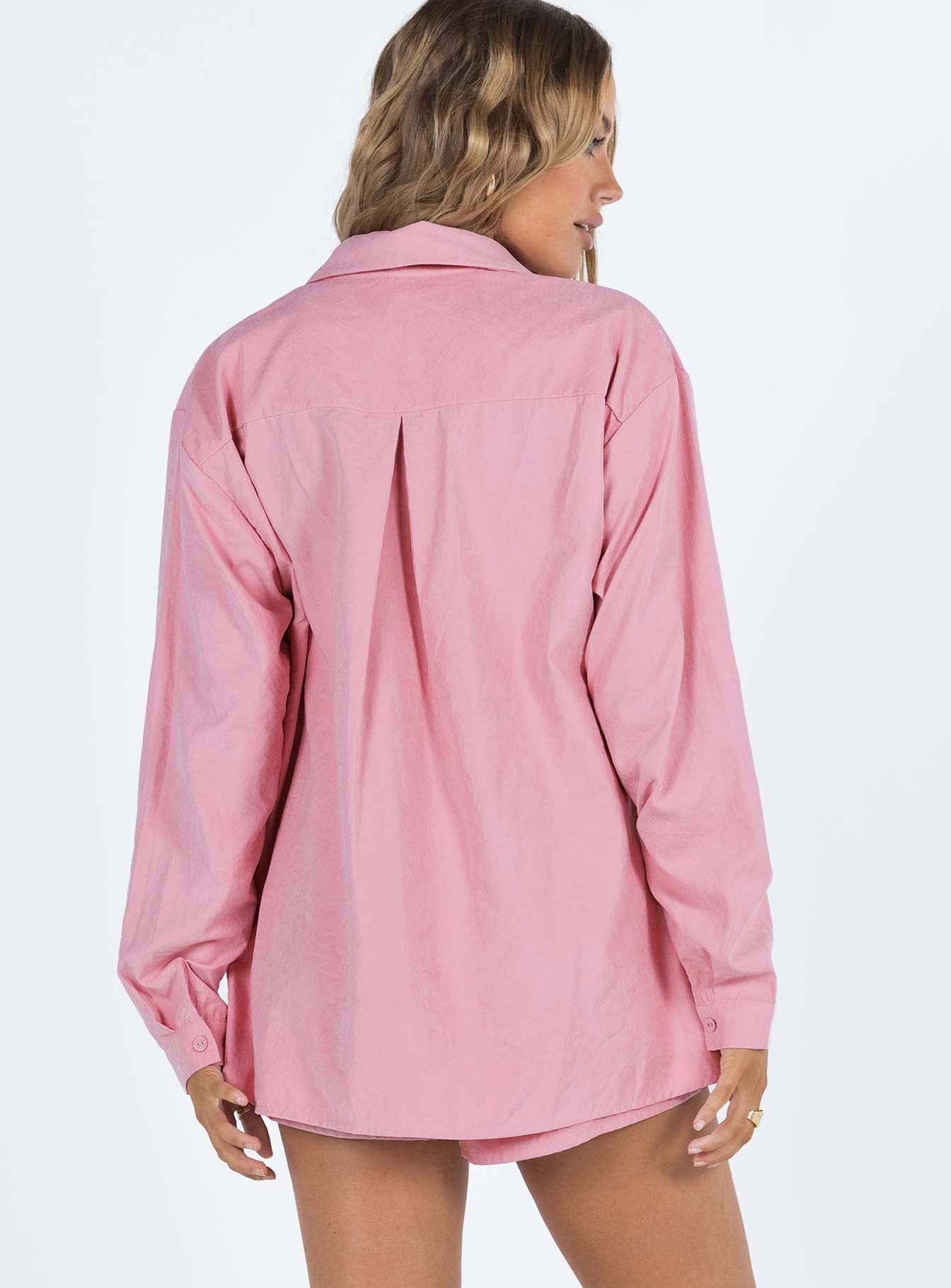 Chloe Set Gin Fizz Pink - women's shirt by Ellevoria - view 5