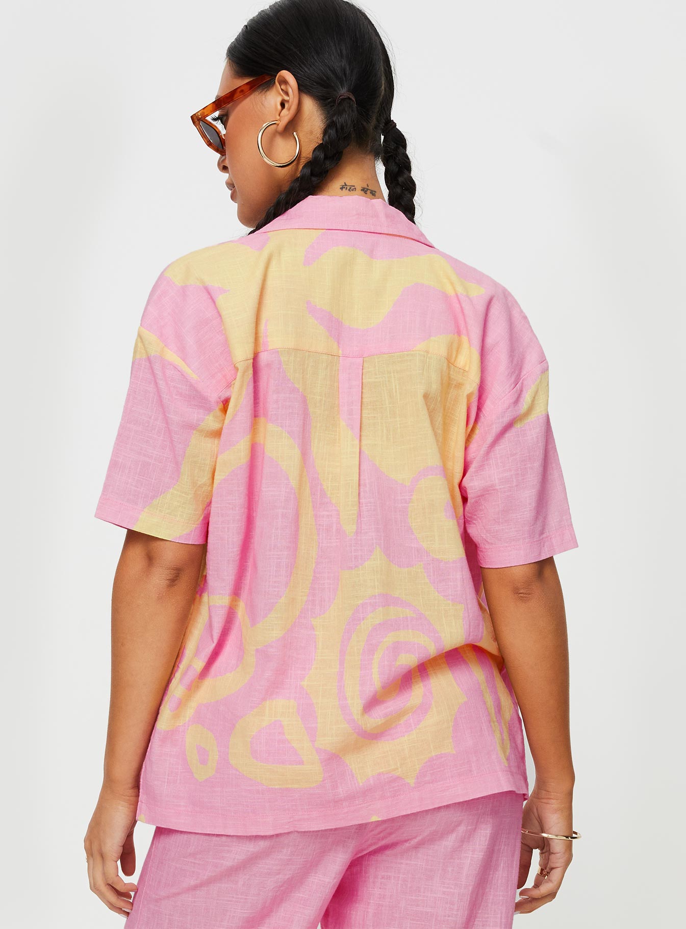 Sollene Top Pink / Yellow - women's shirt by Ellevoria - view 7