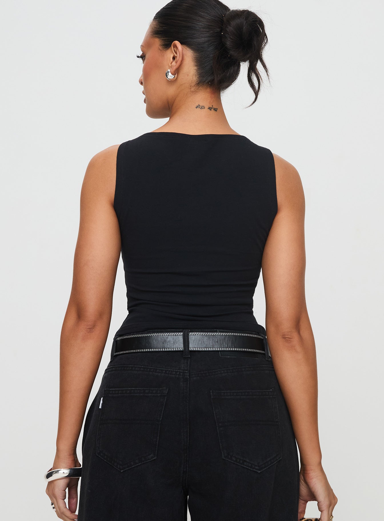 Bleeker High Neck Top Black - women's top by Ellevoria - view 5